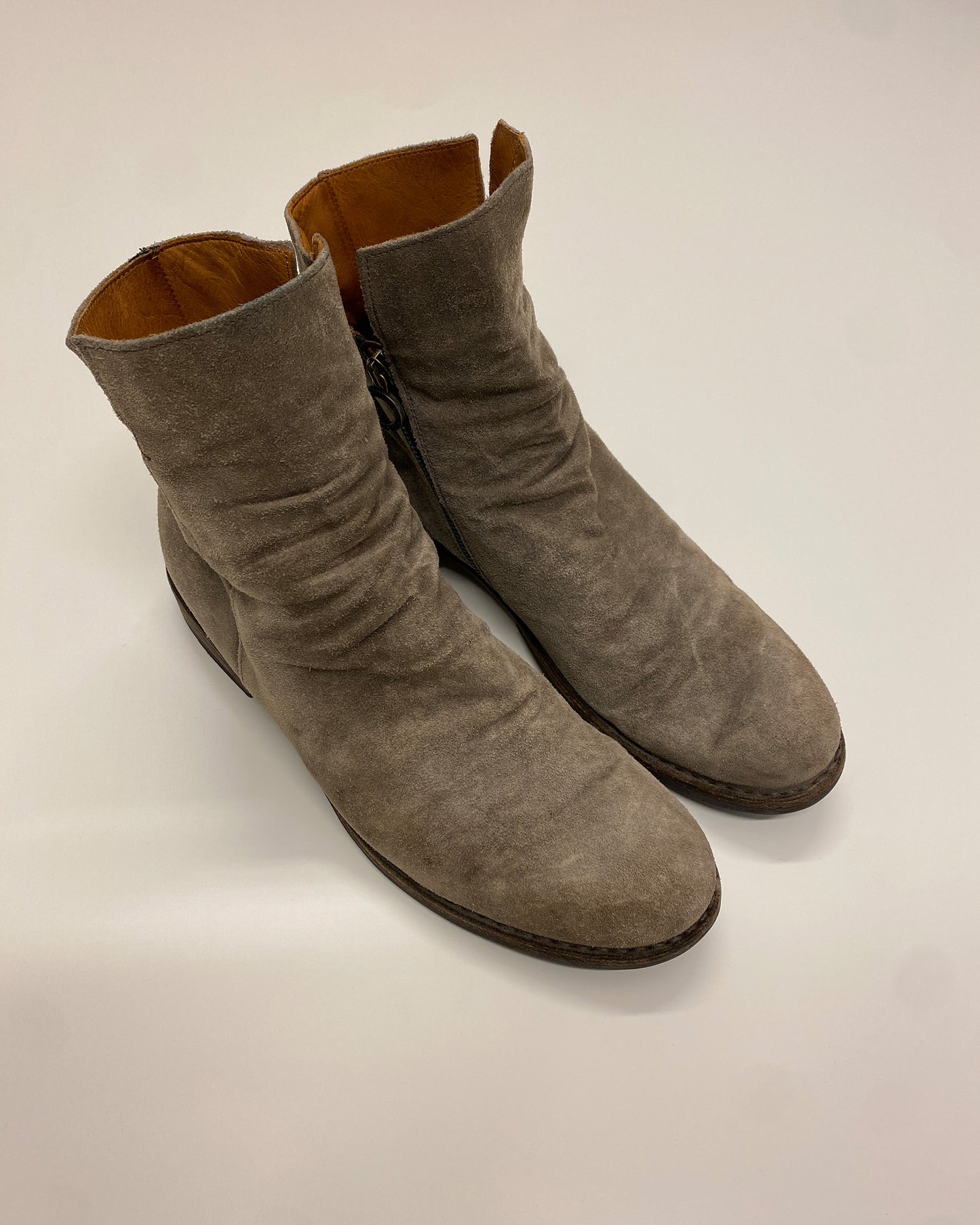 Fiorentini Baker 2010s ELF Suede Leather Boots Camel Beige