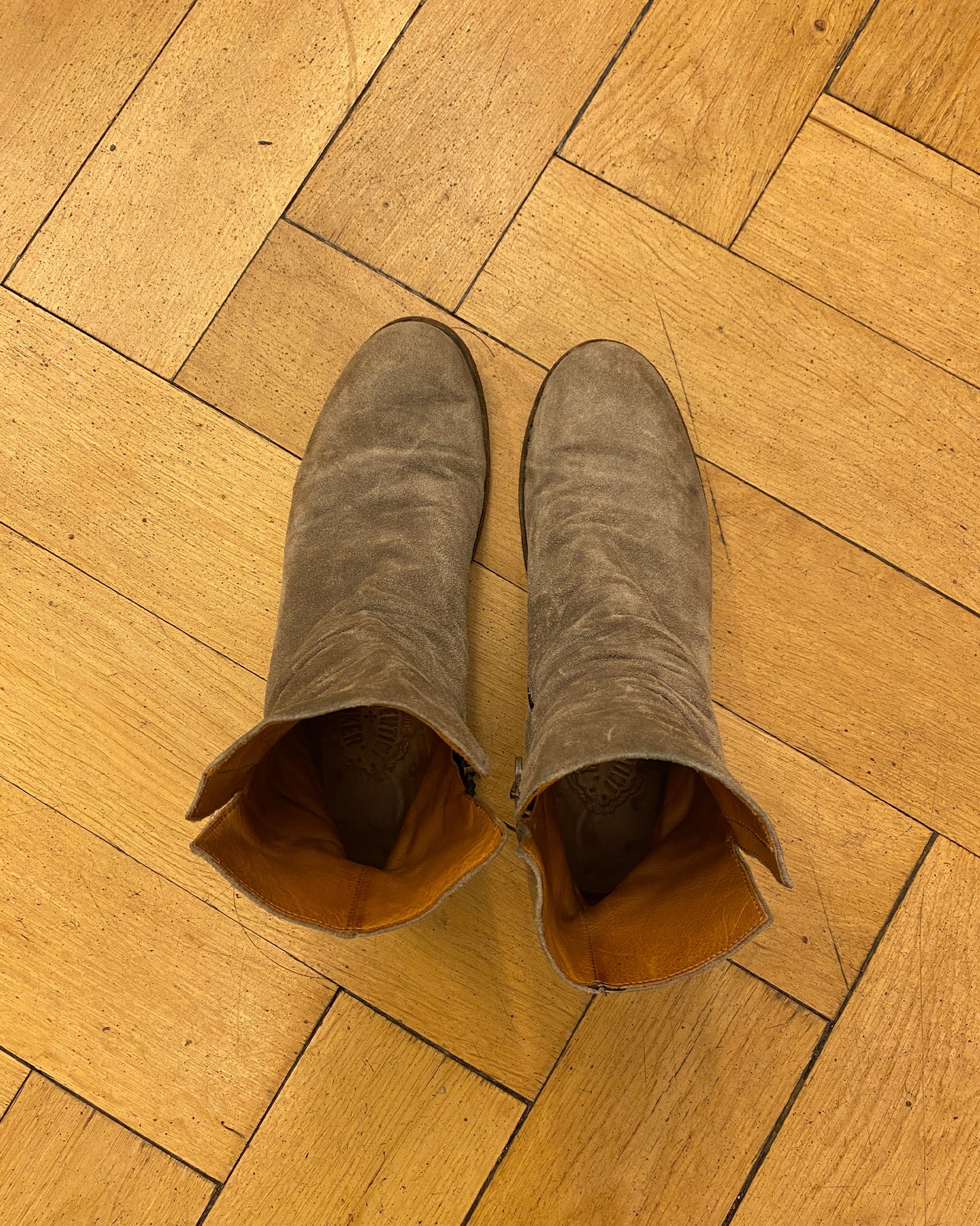 Fiorentini Baker 2010s ELF Suede Leather Boots Camel Beige
