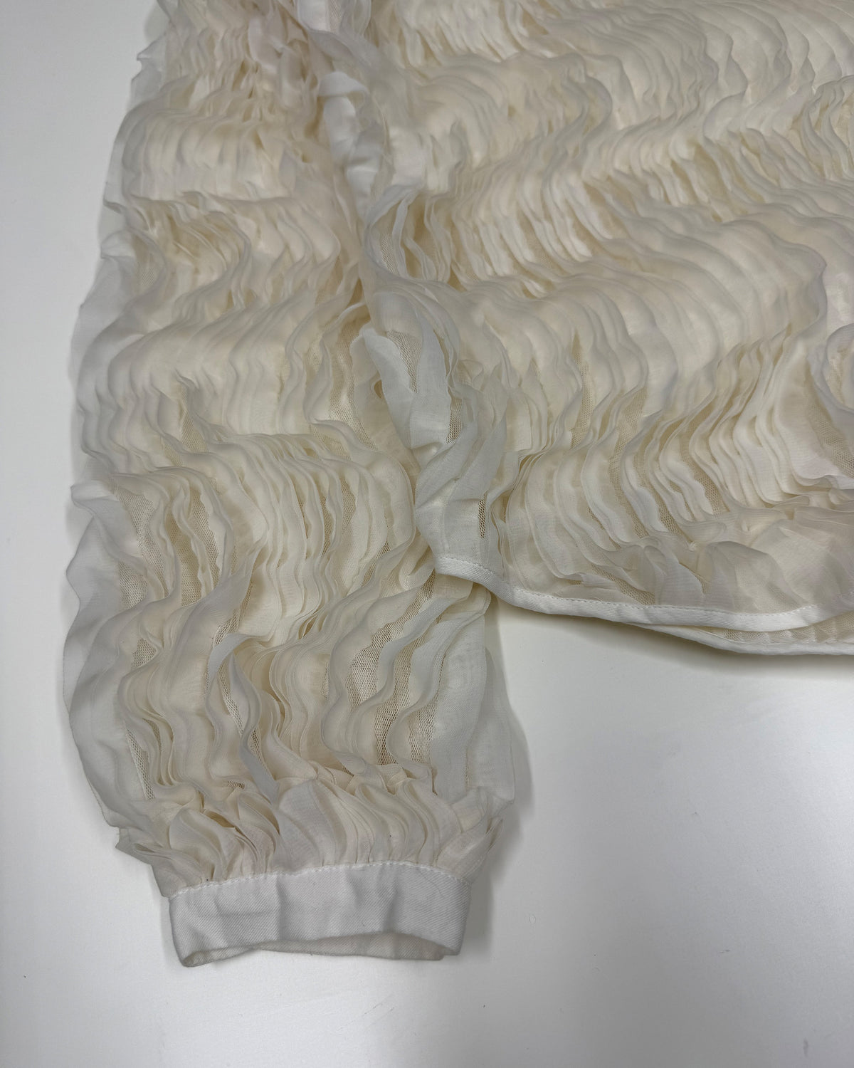 Firma Berlin 2000s Volume Ruffles Top Blouse White