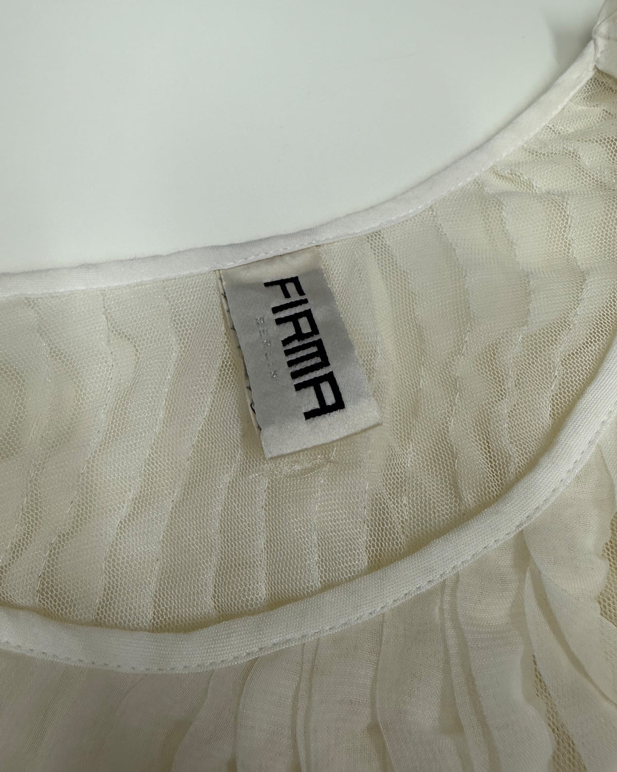 Firma Berlin 2000s Volume Ruffles Top Blouse White
