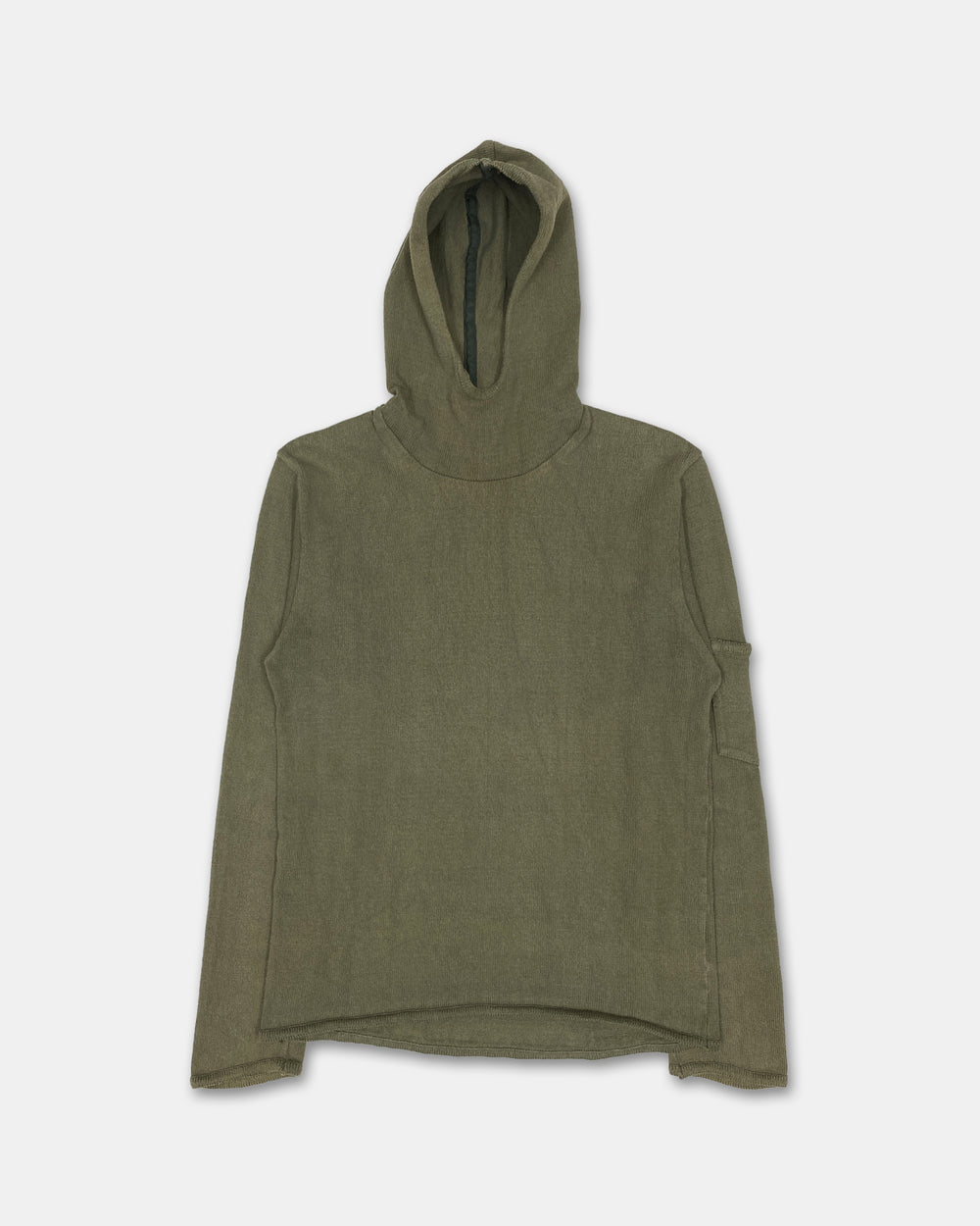 Firma Berlin 2000s Ninja Cotton Knit Hoodie Khaki Green