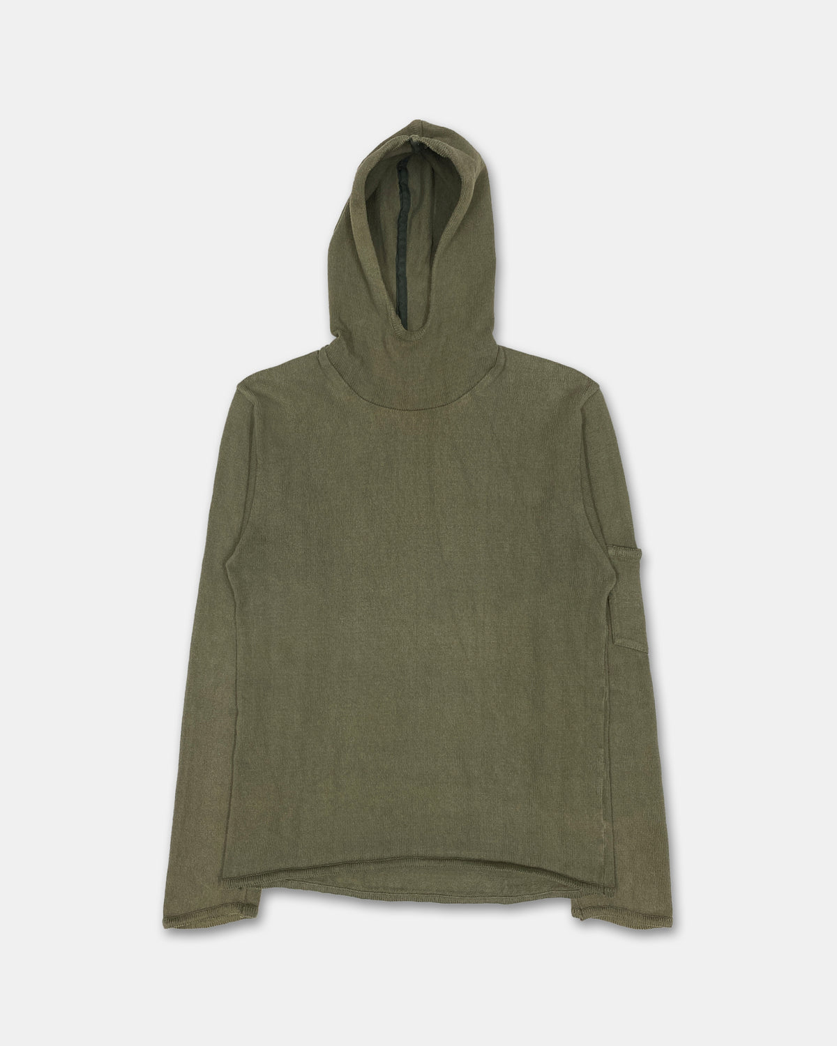 Firma Berlin 2000s Ninja Cotton Knit Hoodie Khaki Green