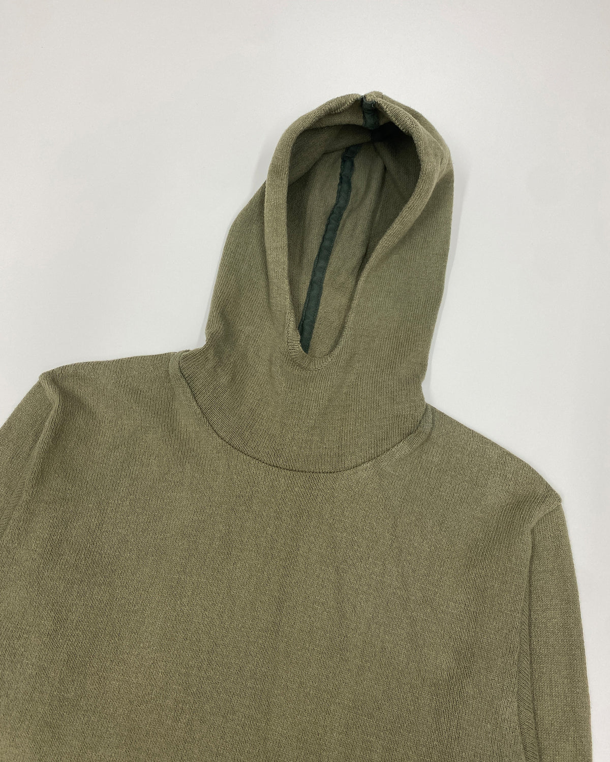 Firma Berlin 2000s Ninja Cotton Knit Hoodie Khaki Green