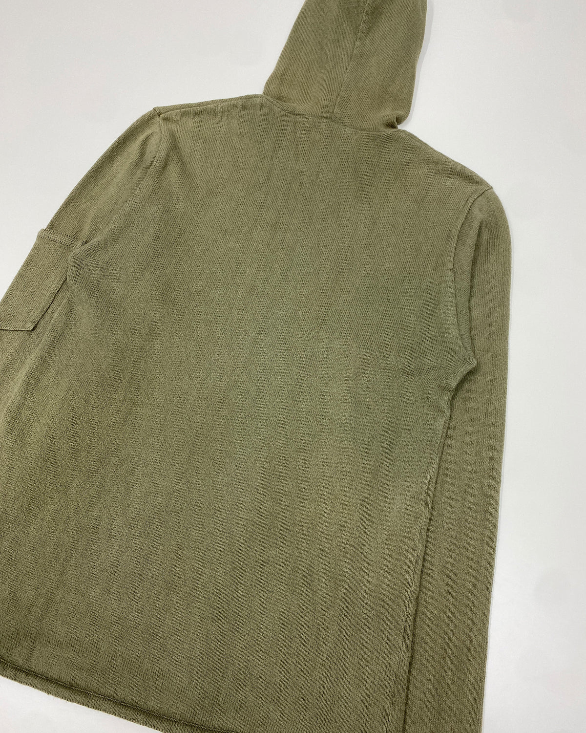 Firma Berlin 2000s Ninja Cotton Knit Hoodie Khaki Green