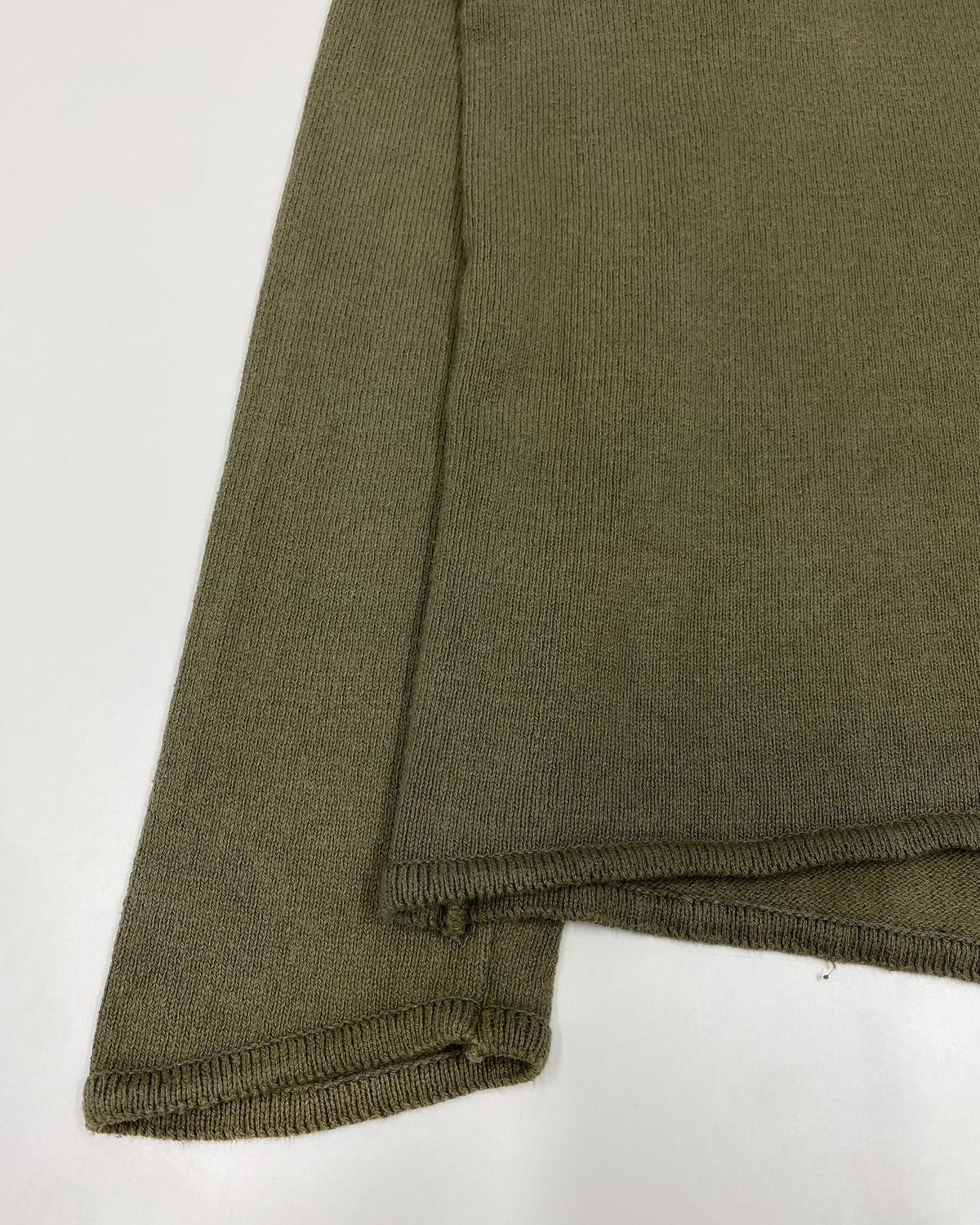 Firma Berlin 2000s Ninja Cotton Knit Hoodie Khaki Green