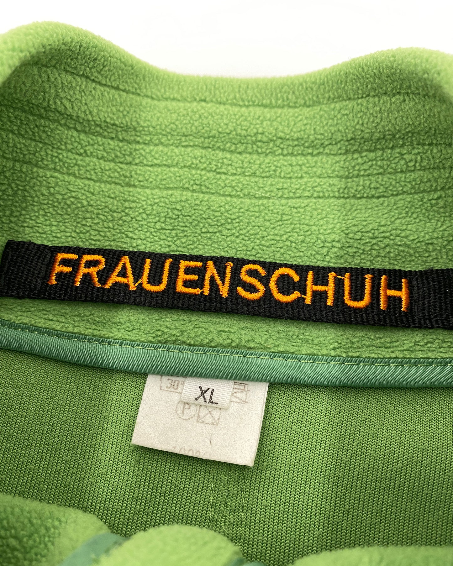 Frauenschuh 1990er Fleecejacke Grün 