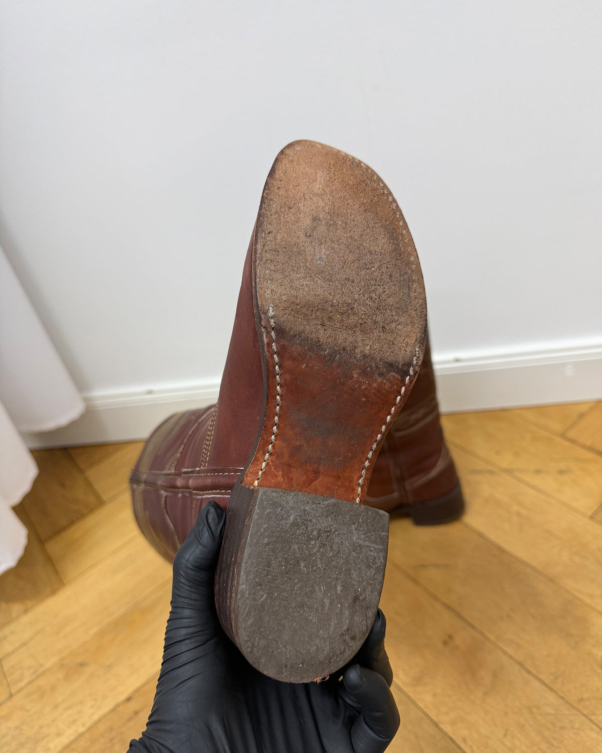 Frye 2000s Campus Stitching Horse Leather Boots Brown