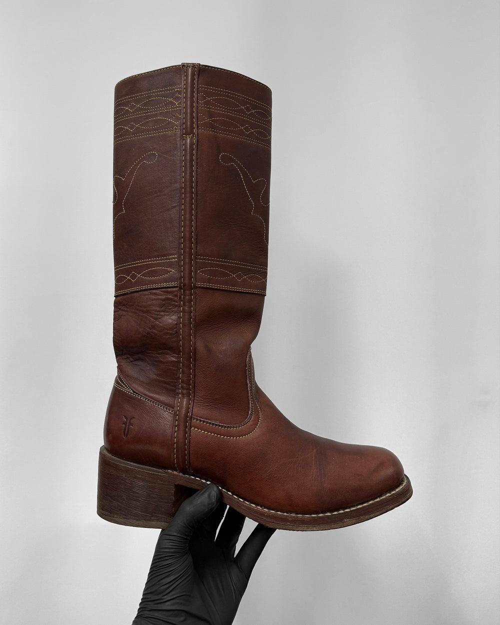 Frye 2000s Campus Stitching Horse Leather Boots Brown