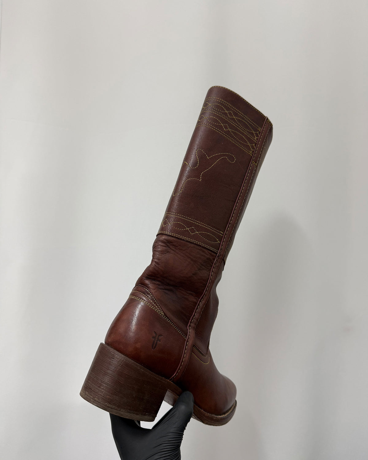 Frye 2000s Campus Stitching Horse Leather Boots Brown
