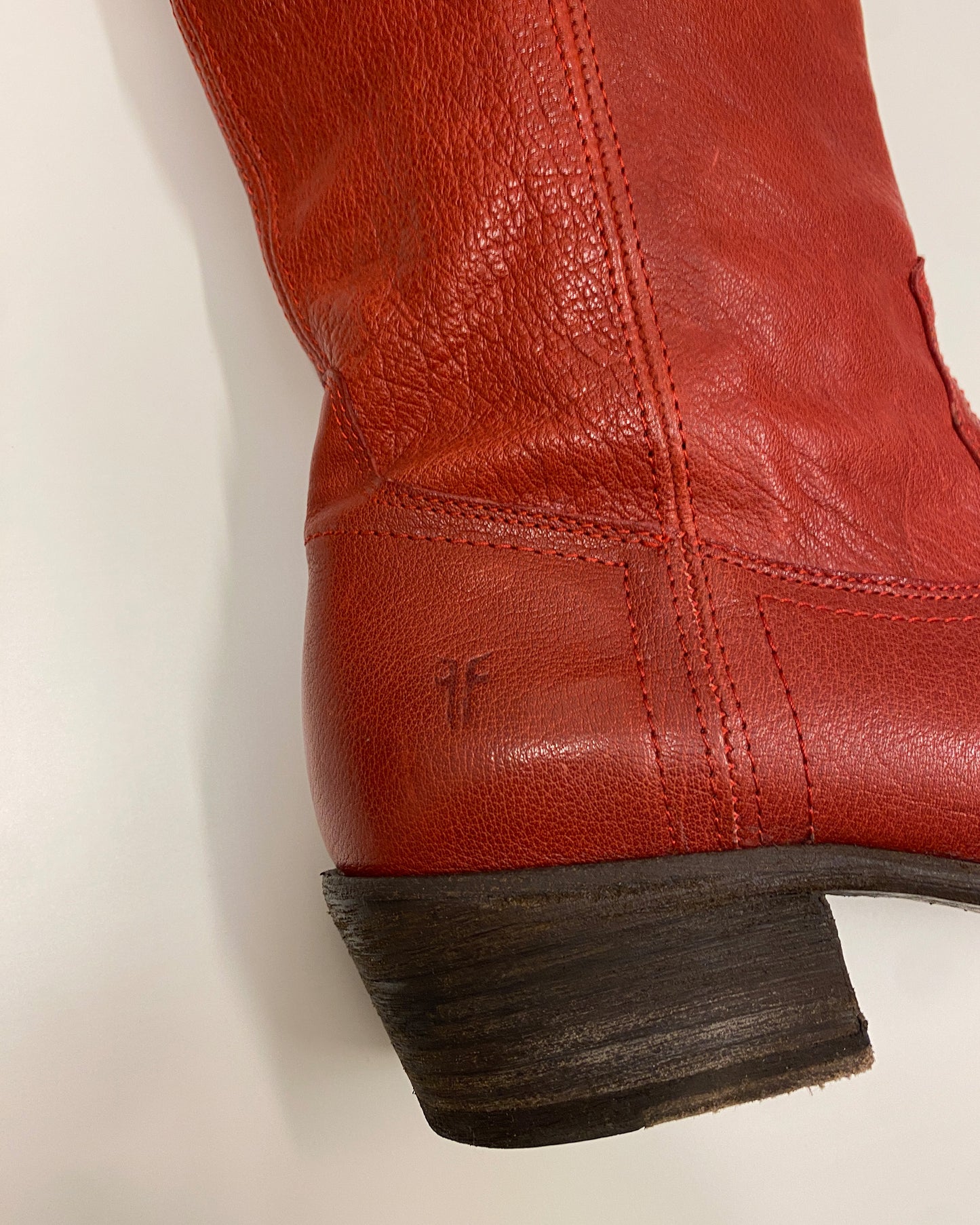 Frye 2010s Carson Pull On Leather Boots Red