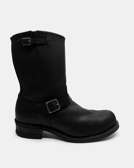 Frye 2000s Heavyweight Leather Biker Boots Black