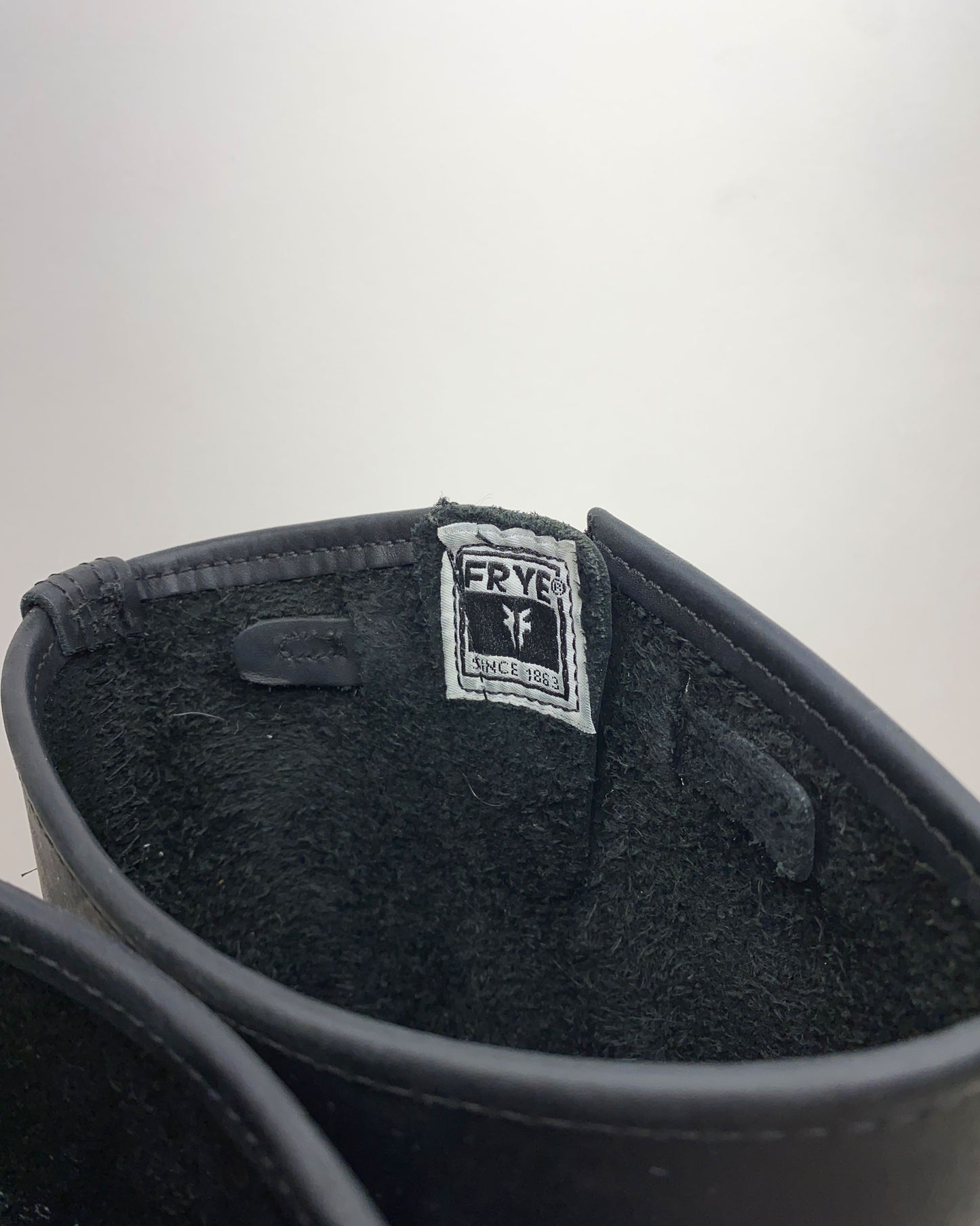 Frye 2000s Heavyweight Leather Biker Boots Black