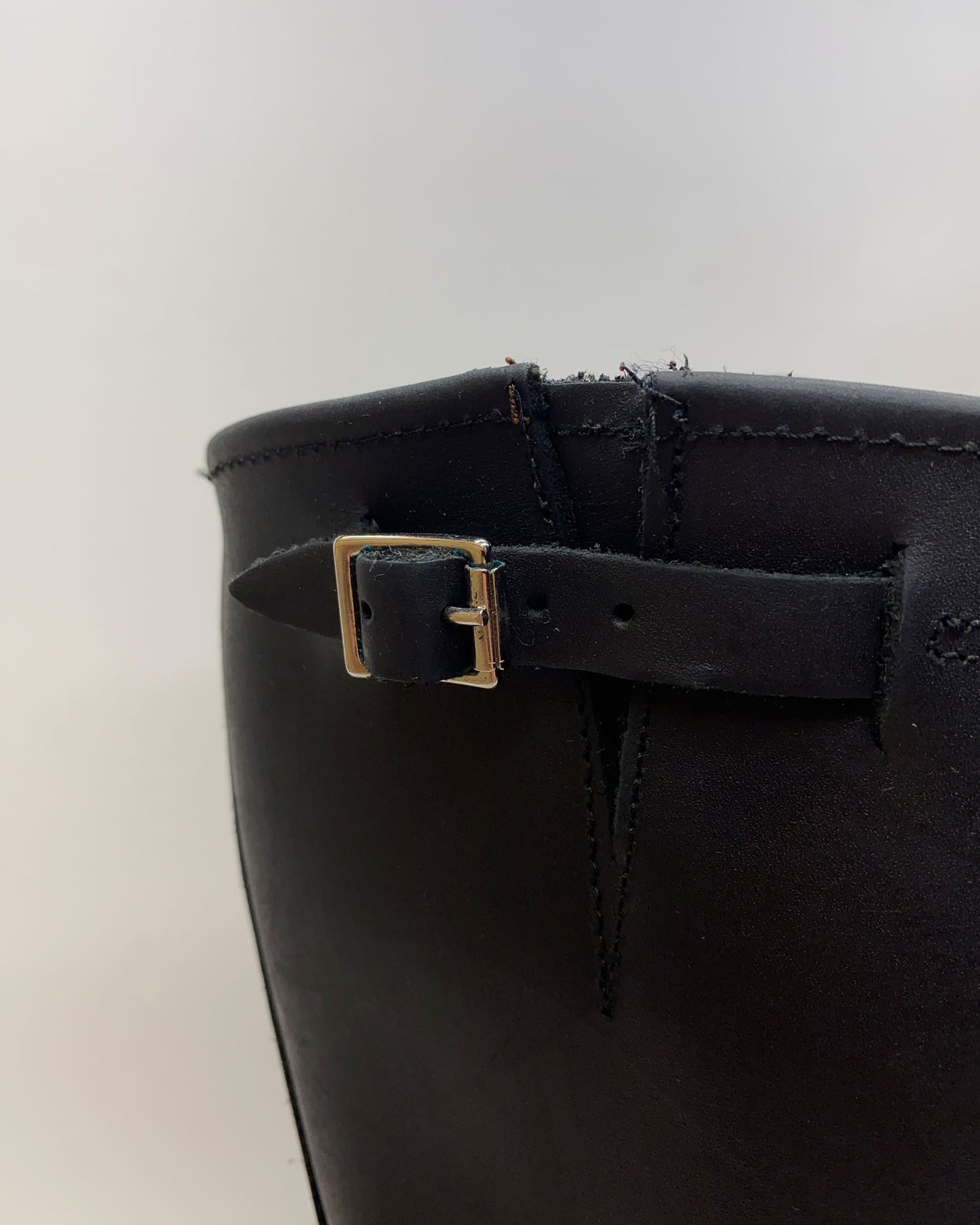 Frye 2000s Heavyweight Leather Biker Boots Black