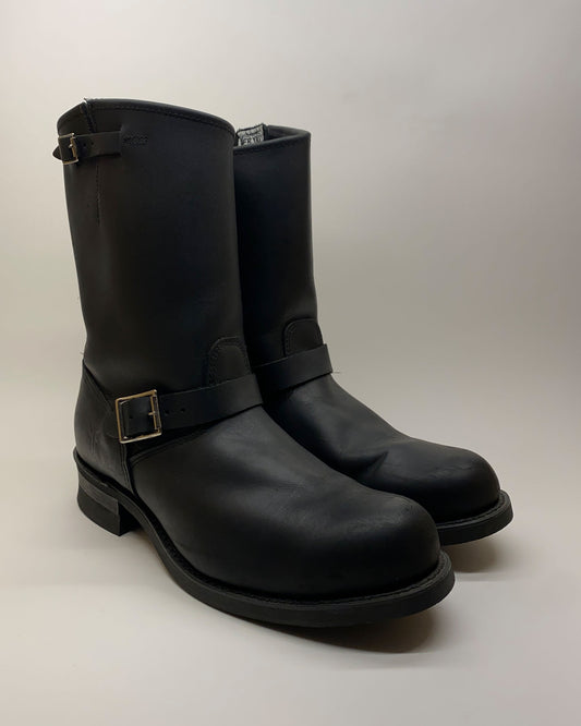 Frye 2000s Heavyweight Leather Biker Boots Black