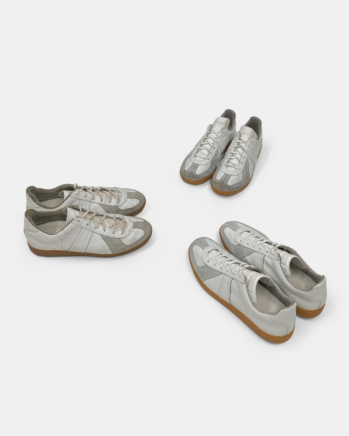 Vintage 2000s German Army Trainer Sneaker White Brown