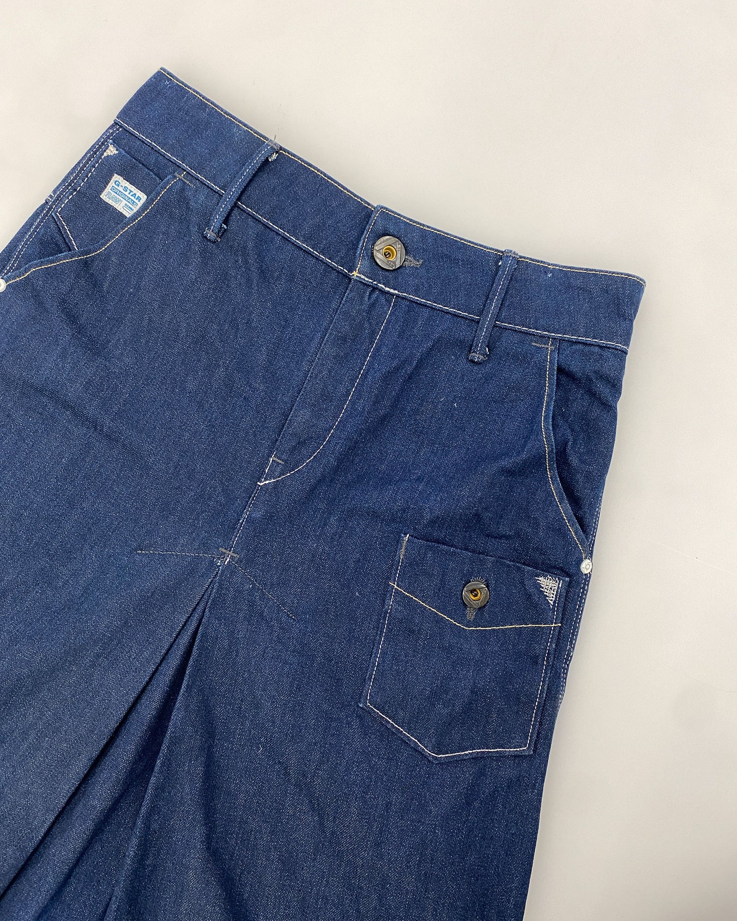 G-Star 2020s Buckleback Raw Denim Organic Vintage Maxi Skirt Dark Blue