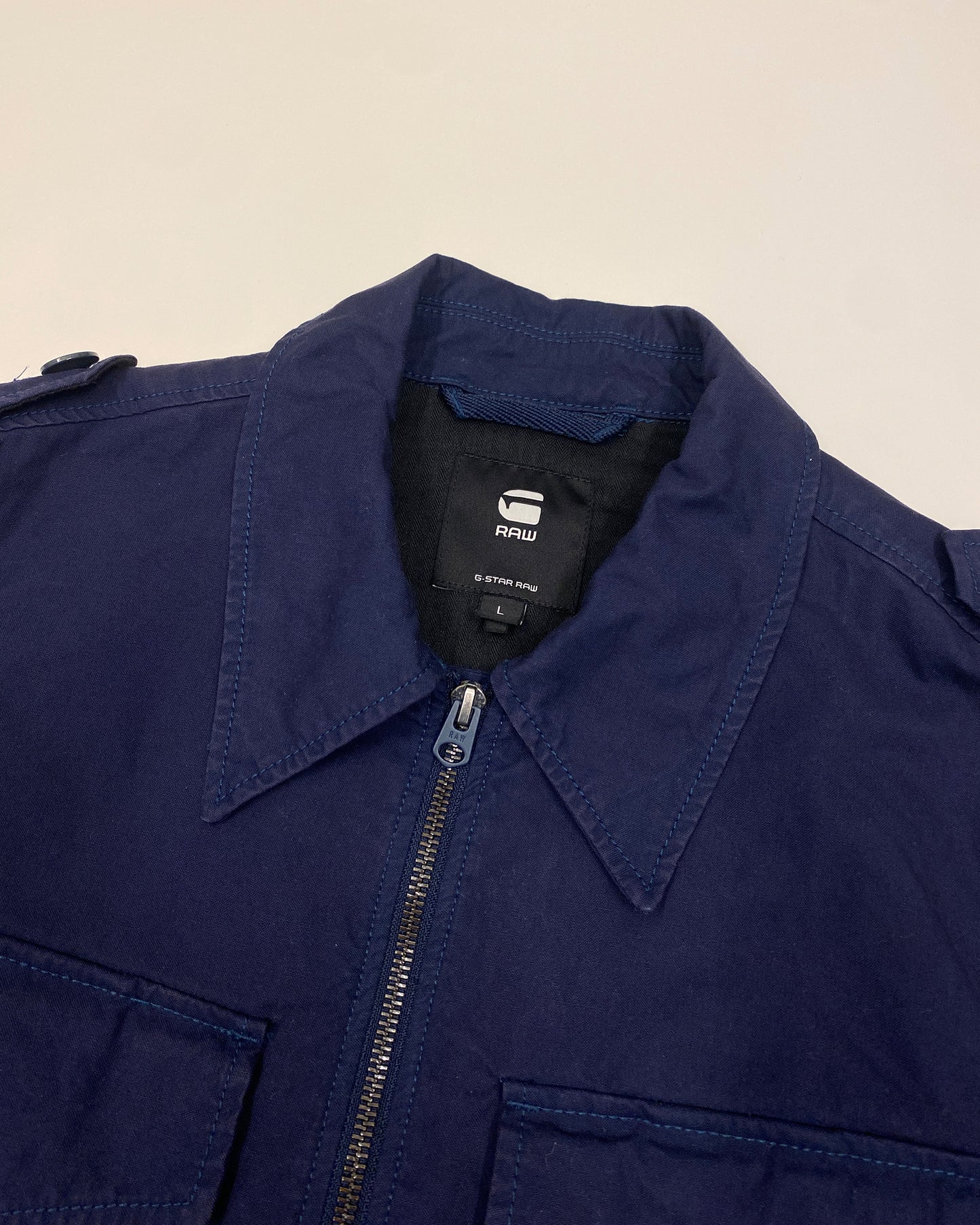 G-Star RAW 2010s Military Officer Blouse Jacket Navy