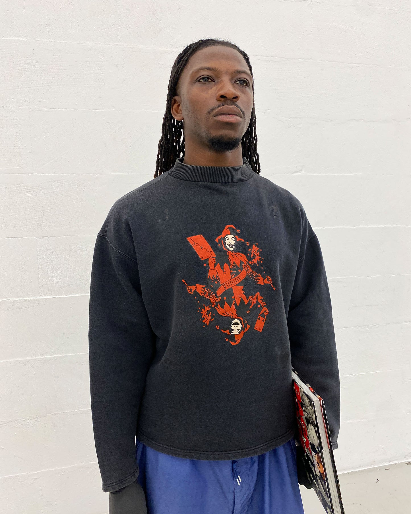 Gaultier Junior 1990s Joker Graphic Crewneck Black