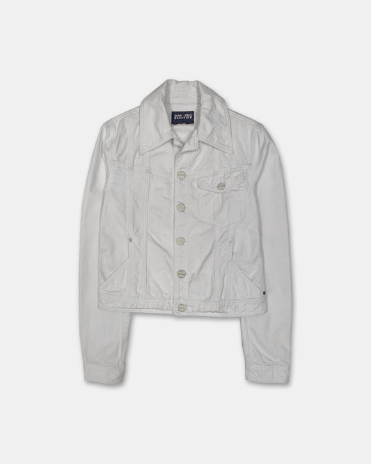 Jean's Paul Gaultier SS2008 Sample Back Pocket Denim Jacket White
