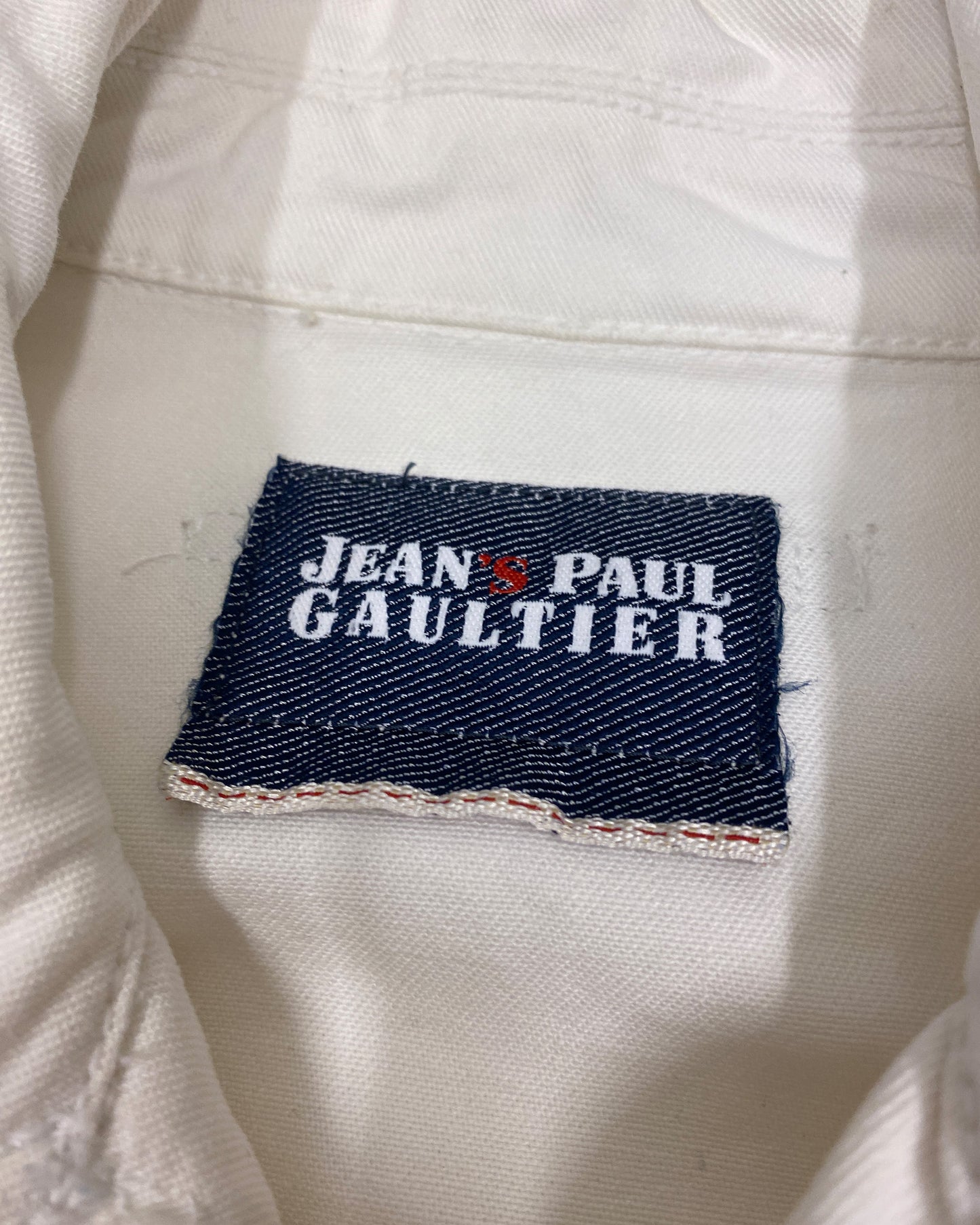 Jean's Paul Gaultier SS2008 Sample Back Pocket Denim Jacket White