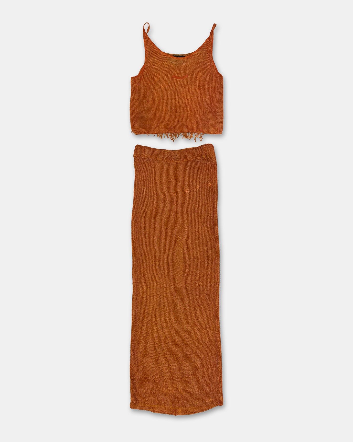 Jean Paul Gaultier Pour Equator SS1984 Knit Skirt Orange