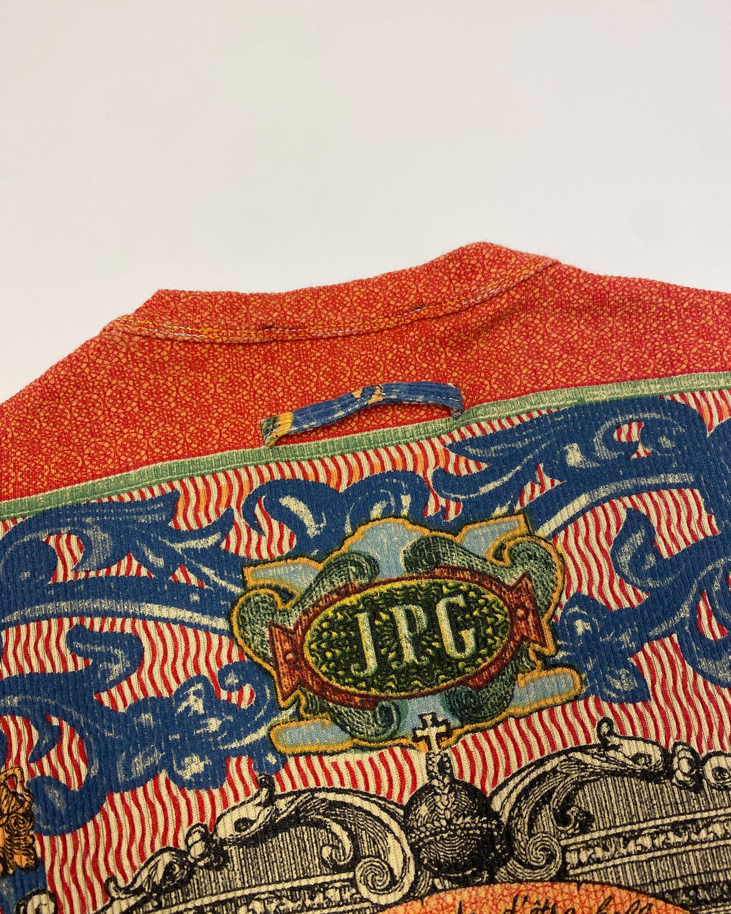 Jean Paul Gaultier Maille SS1994 Portrait Tattoo Top T-Shirt Multicolor