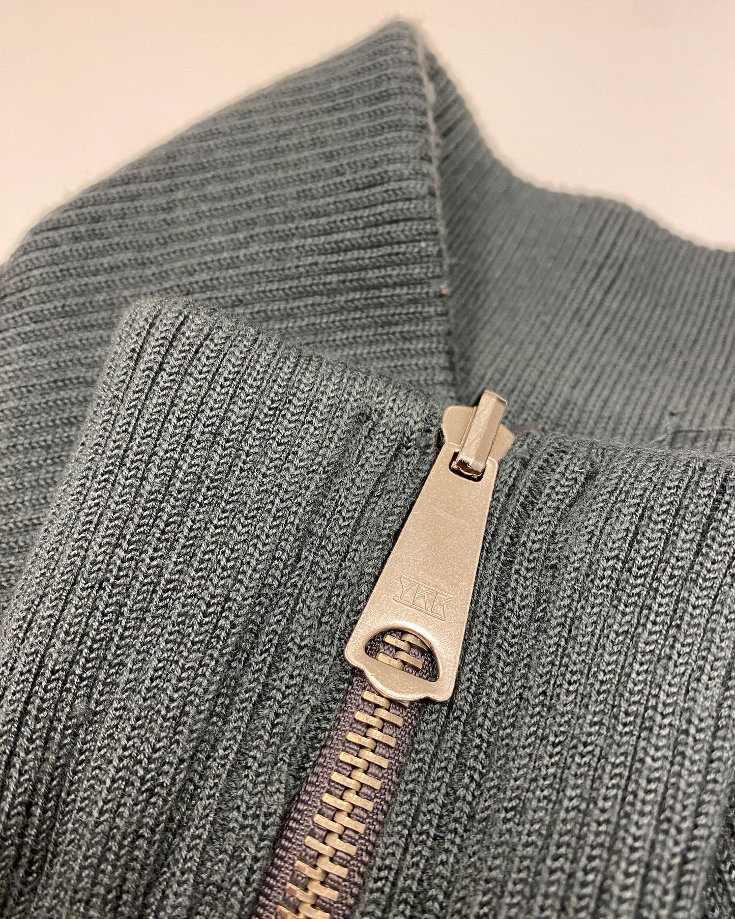 Vintage 1980s Leather Flight Jacket Grey