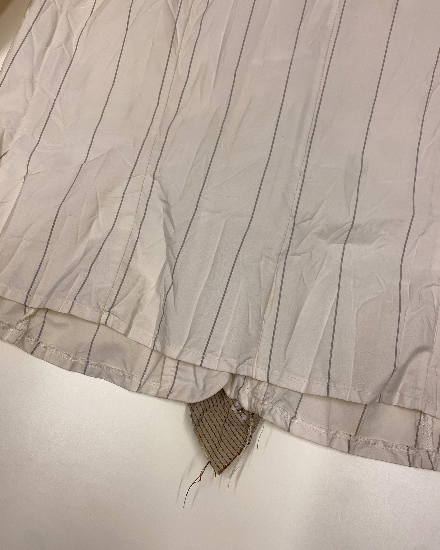 Germano Zama 2000s Striped Crinkle Jacket White Beige