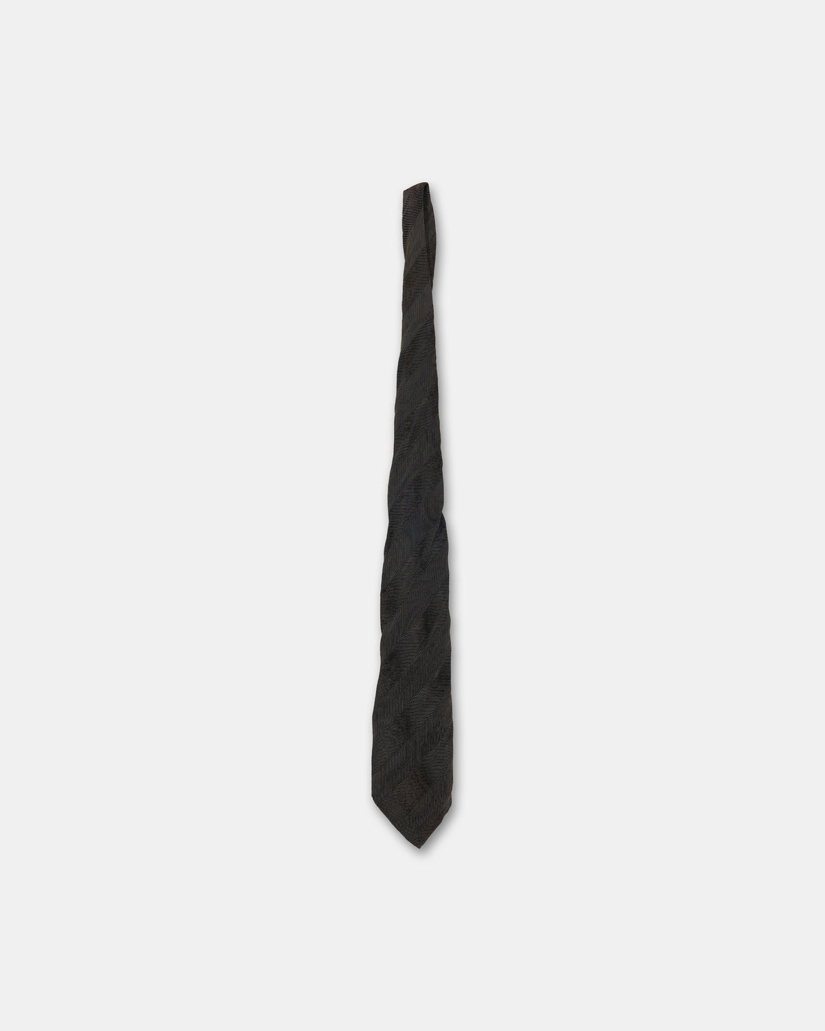 Giorgio Armani 1980s Hallucination Pattern Tie Dark Grey