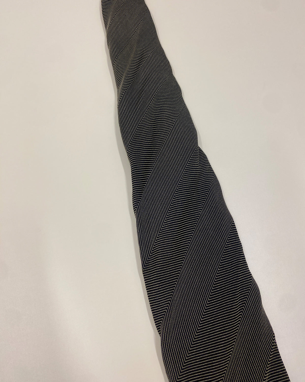 Giorgio Armani 1980s Hallucination Pattern Tie Dark Grey