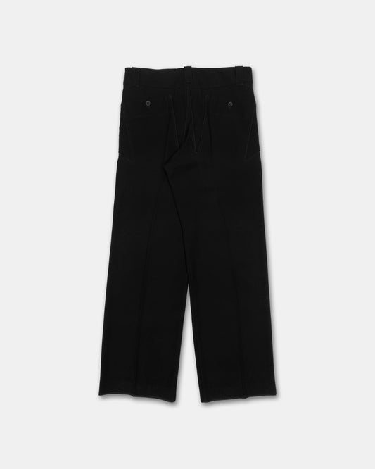 Marithé + François Girbaud 2000s Wide Leg Ironed Crease Pants Black