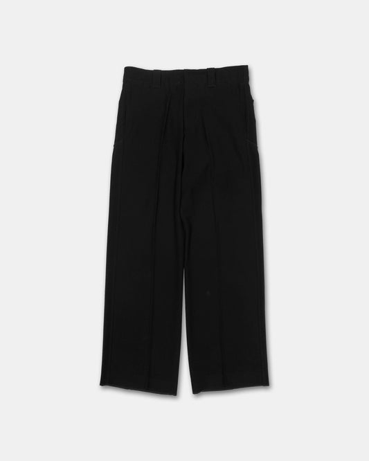 Marithé + François Girbaud 2000s Wide Leg Ironed Crease Pants Black