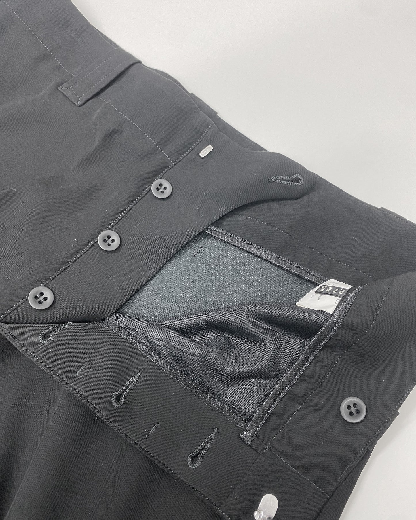 Marithé + François Girbaud 2000s Wide Leg Ironed Crease Pants Black