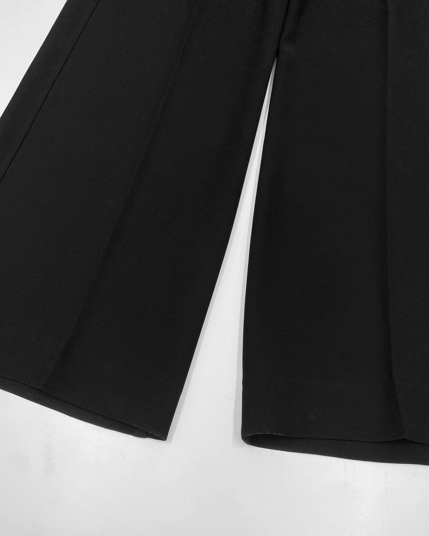 Marithé + François Girbaud 2000s Wide Leg Ironed Crease Pants Black