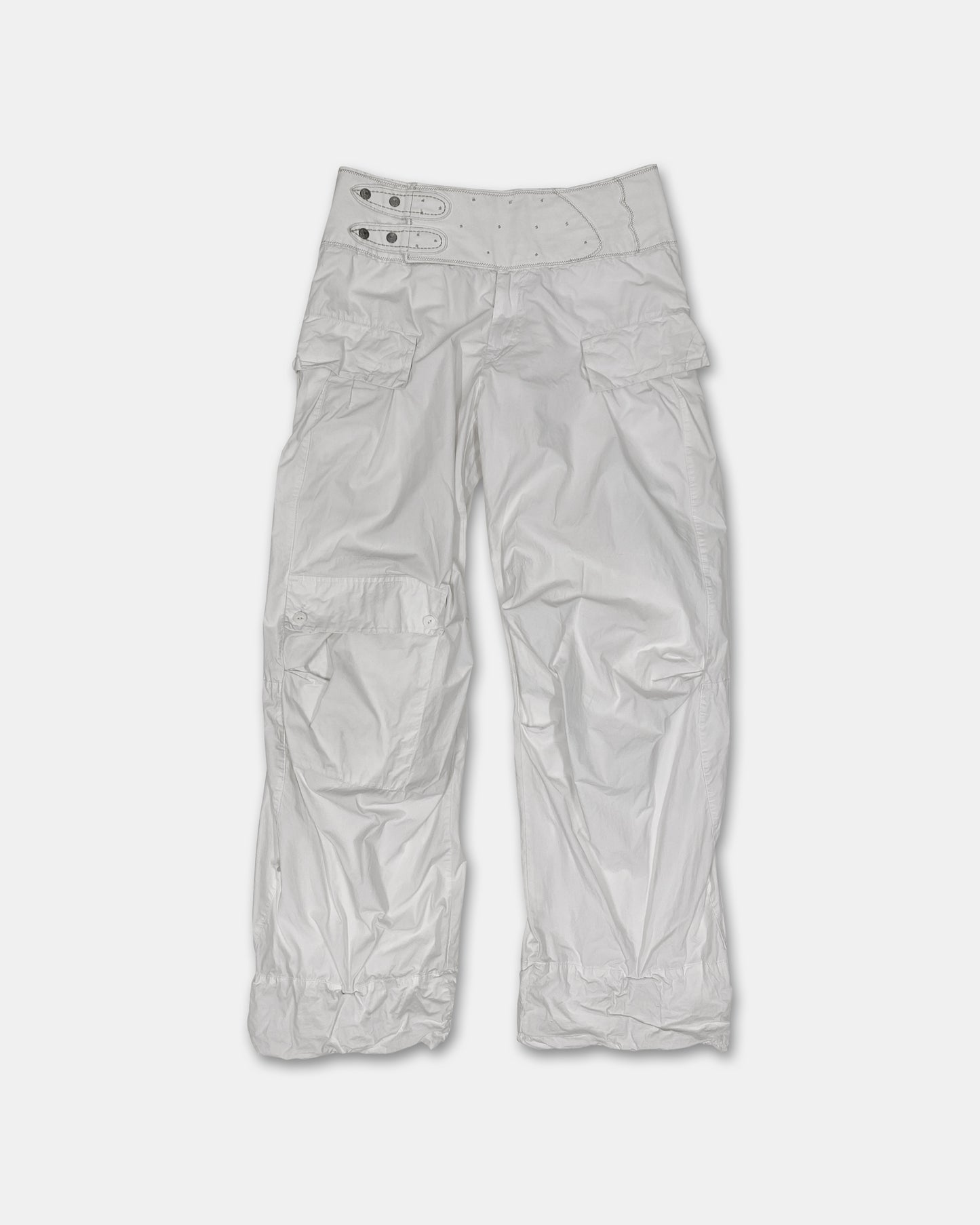 Marithé + François Girbaud 1990s Baggy Cargo Pants White