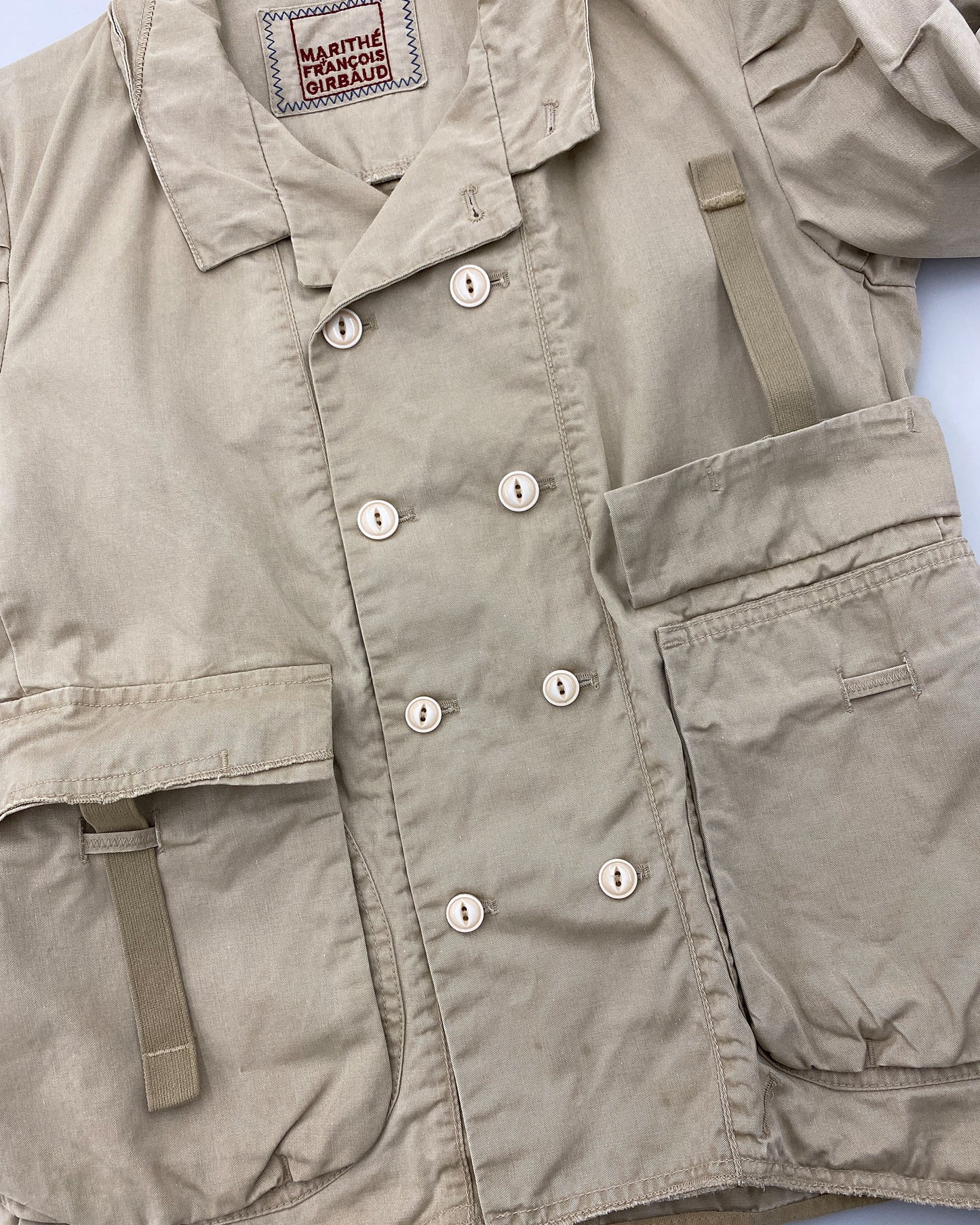 Marithé + François Girbaud 1990s Double Breasted Jacket Beige