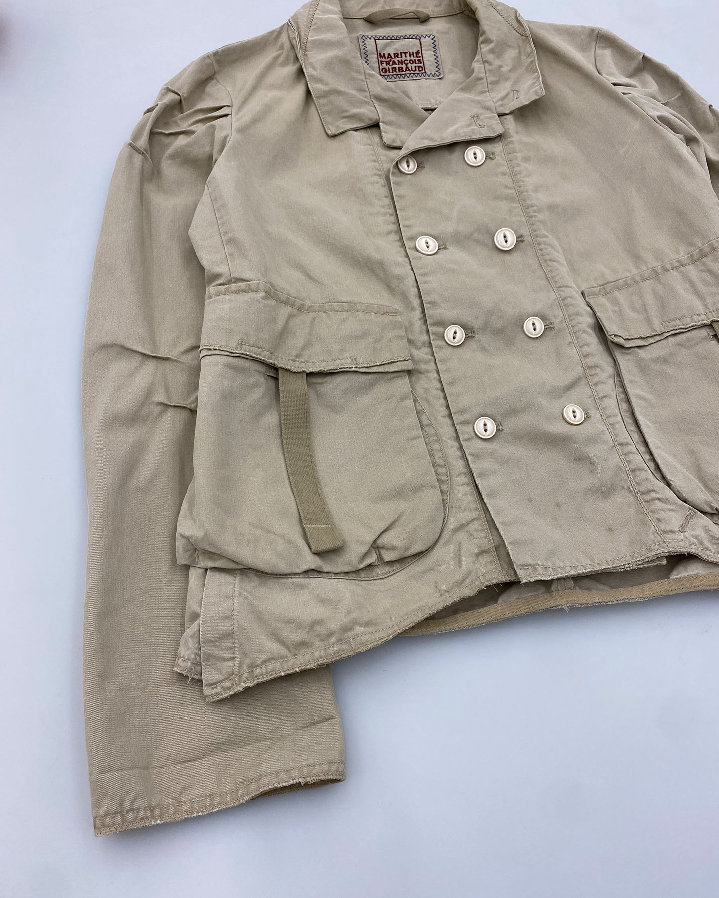 Marithé + François Girbaud 1990s Double Breasted Jacket Beige