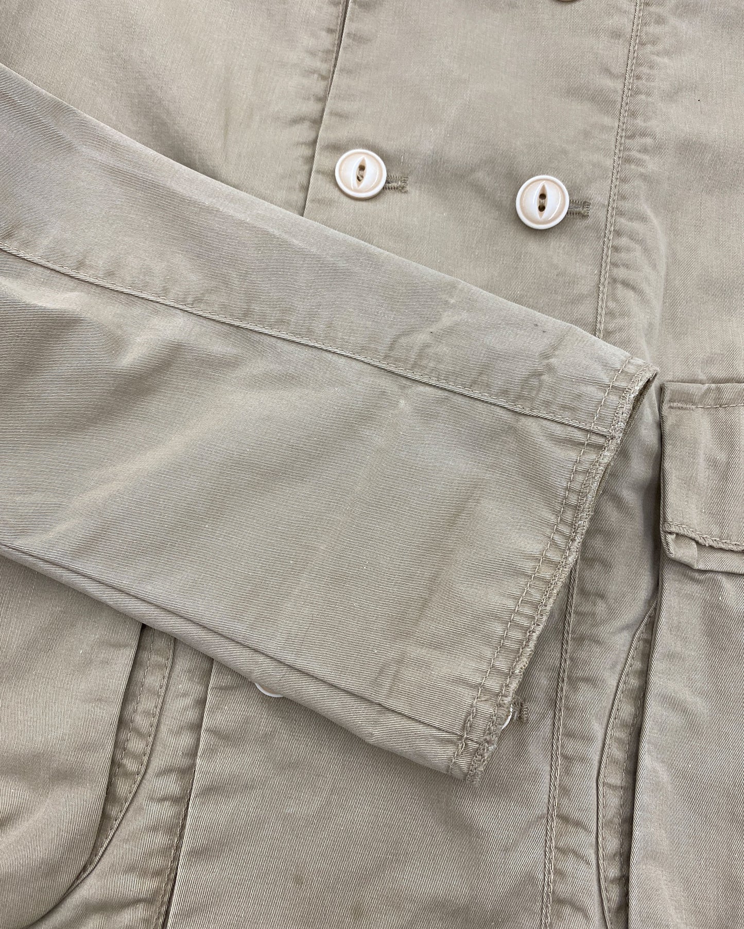 Marithé + François Girbaud 1990s Double Breasted Jacket Beige