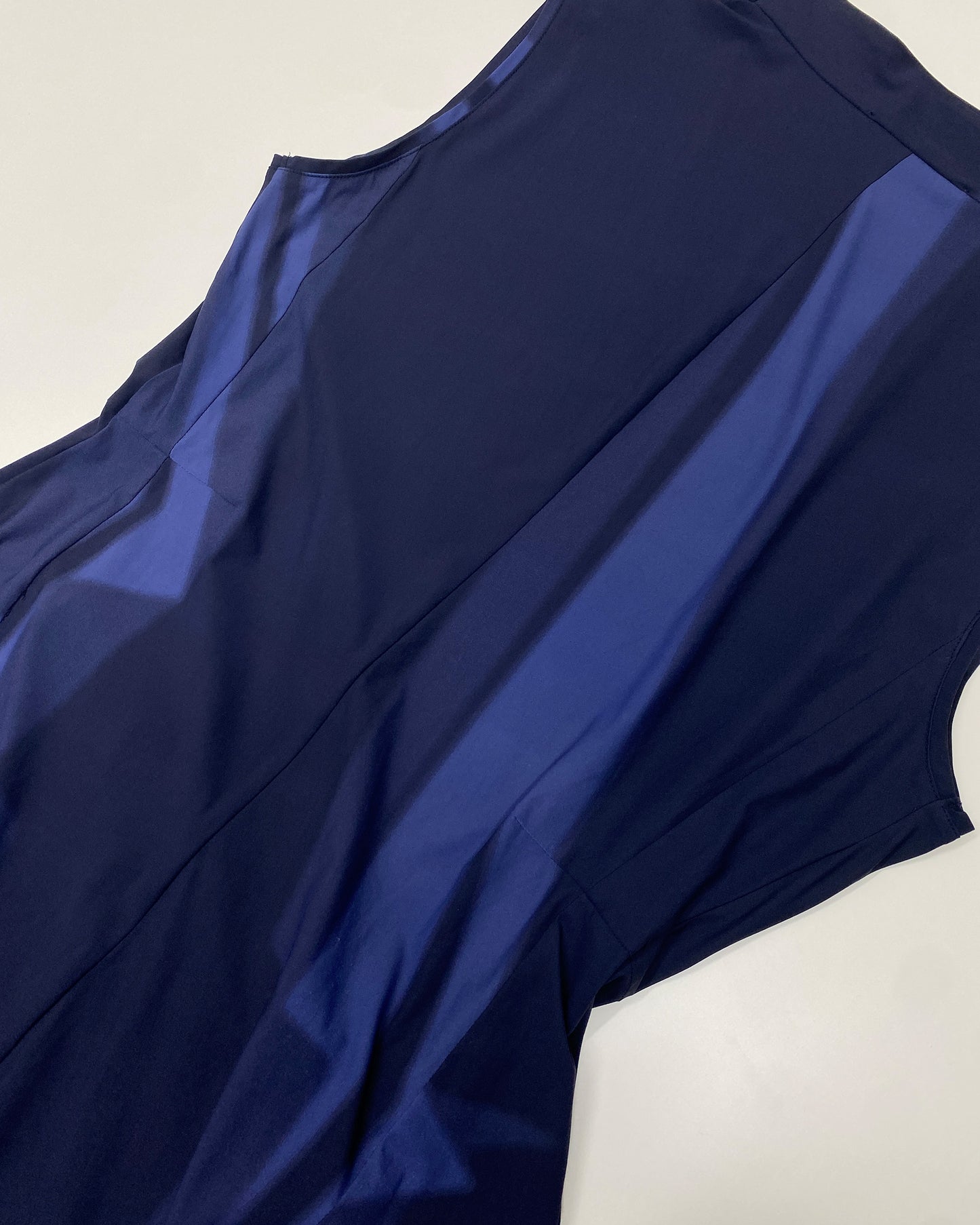 Marithé + François Girbaud 2020s Sleeveless Adjustable Stretch Dress Blue Navy