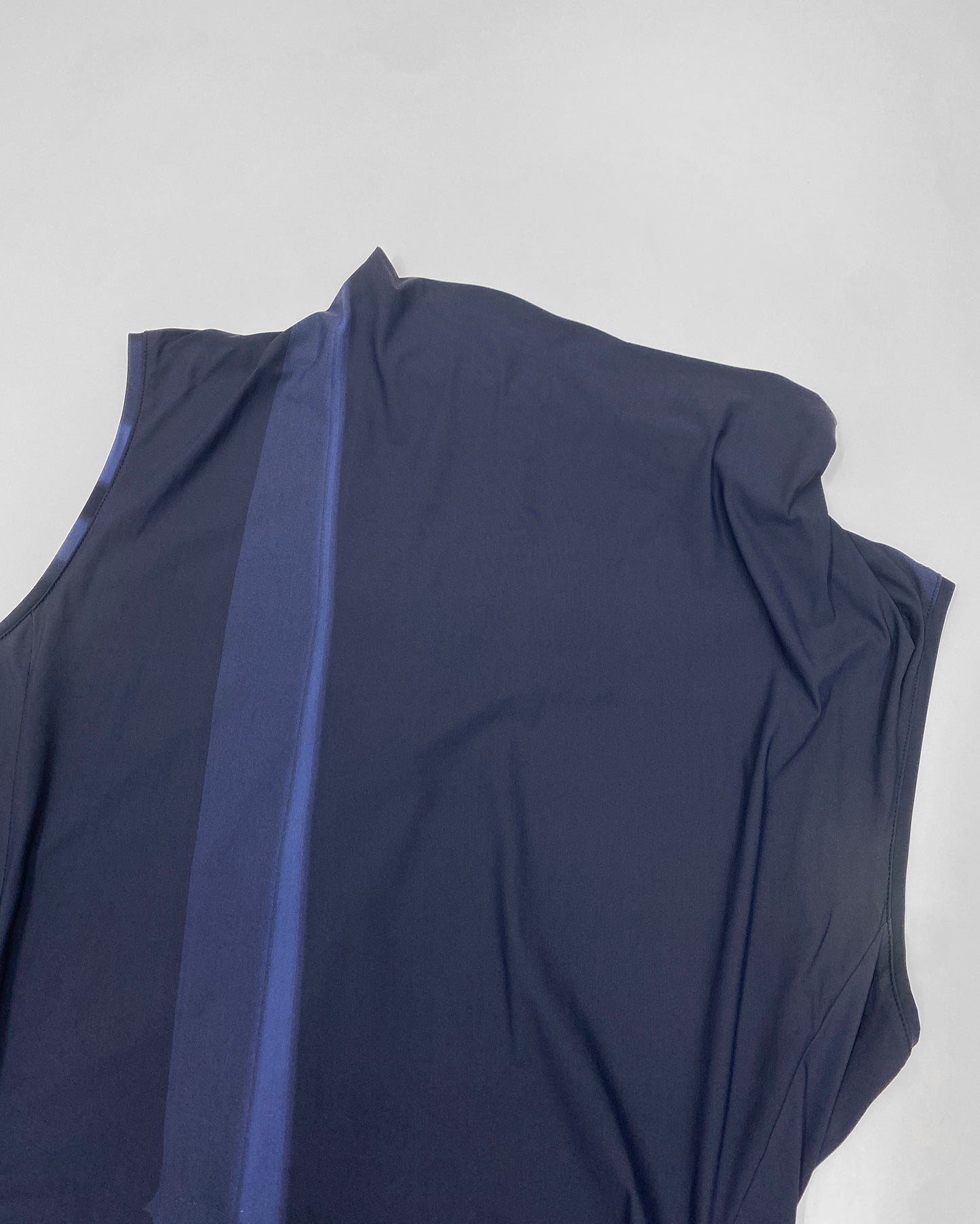 Marithé + François Girbaud 2020s Sleeveless Adjustable Stretch Dress Blue Navy