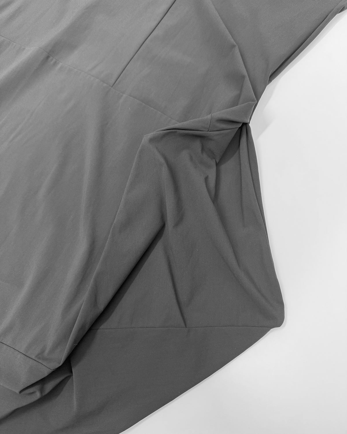 Marithé + François Girbaud 2010s Asymmetrical Longsleeve Stretch Dress Dark Grey