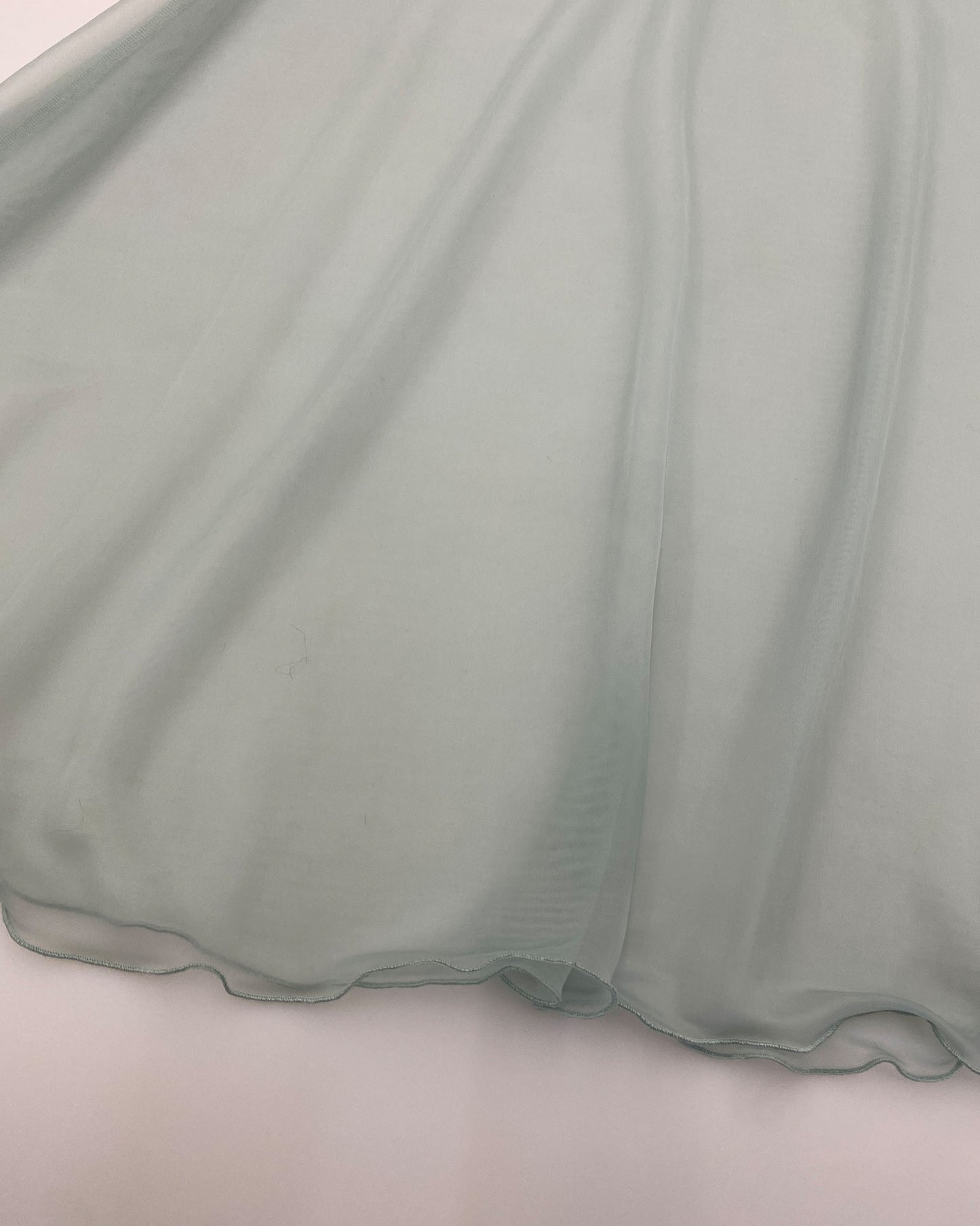 Marithé + François Girbaud 1990s See Through Mesh Dress Light Blue