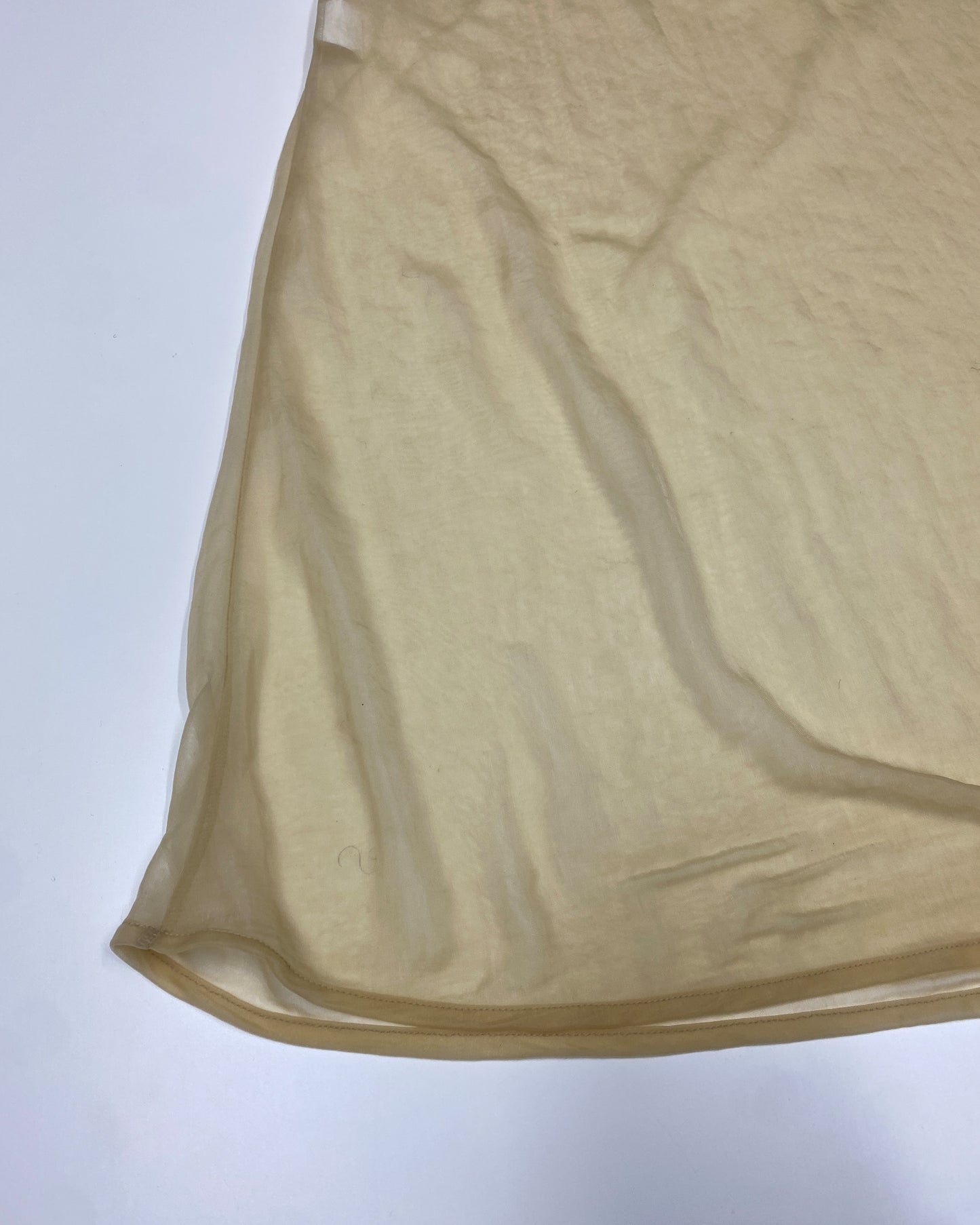 Marithé + François Girbaud 1980s See Through Mesh Tank Dress Nude Beige
