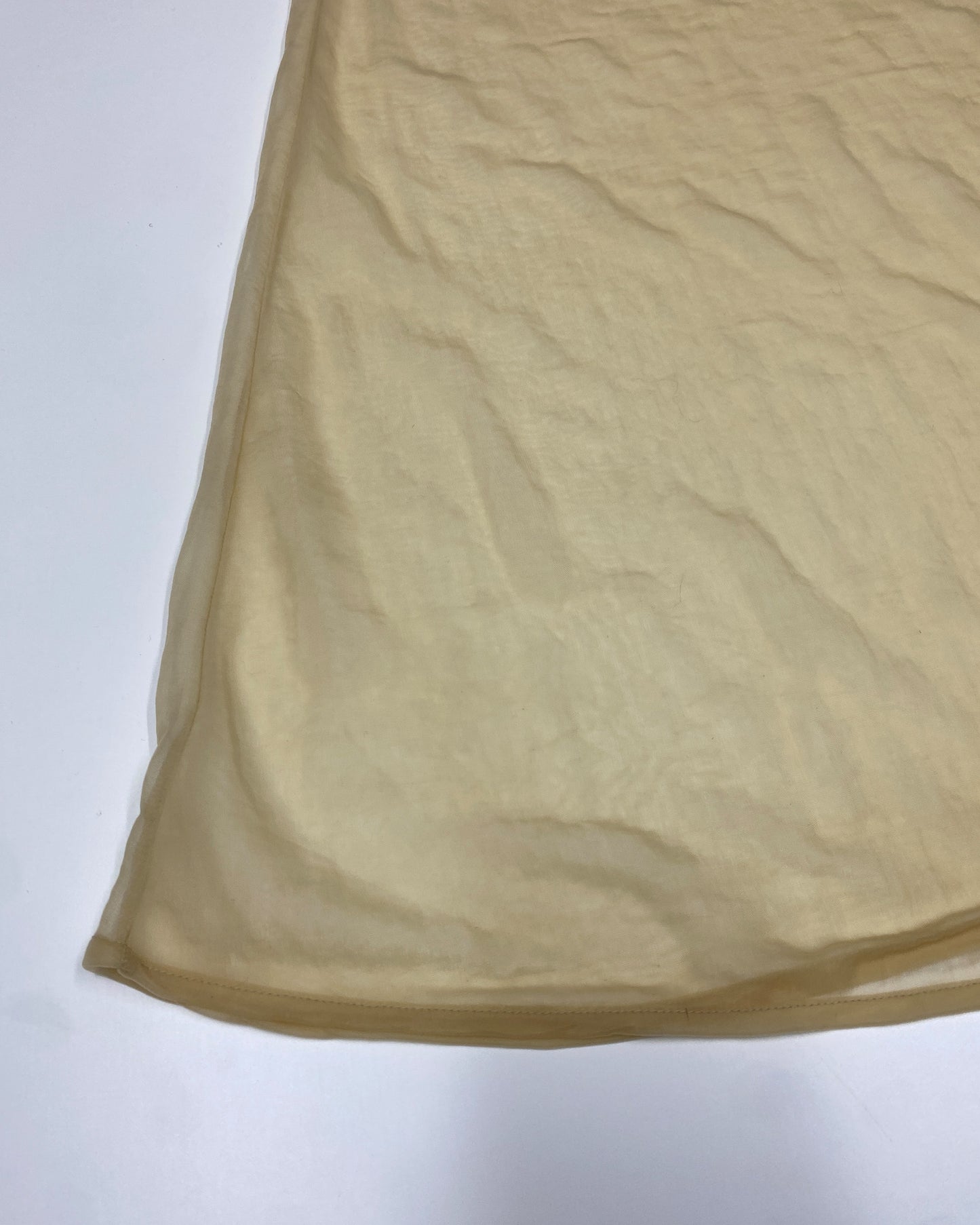 Marithé + François Girbaud 1980s See Through Mesh Tank Dress Nude Beige