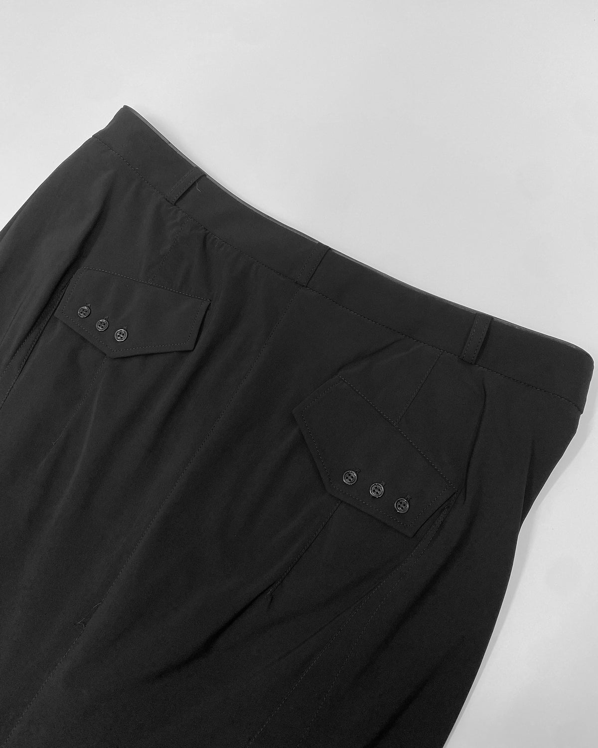 Marithé + François Girbaud 2010s Elastic Skirt Black