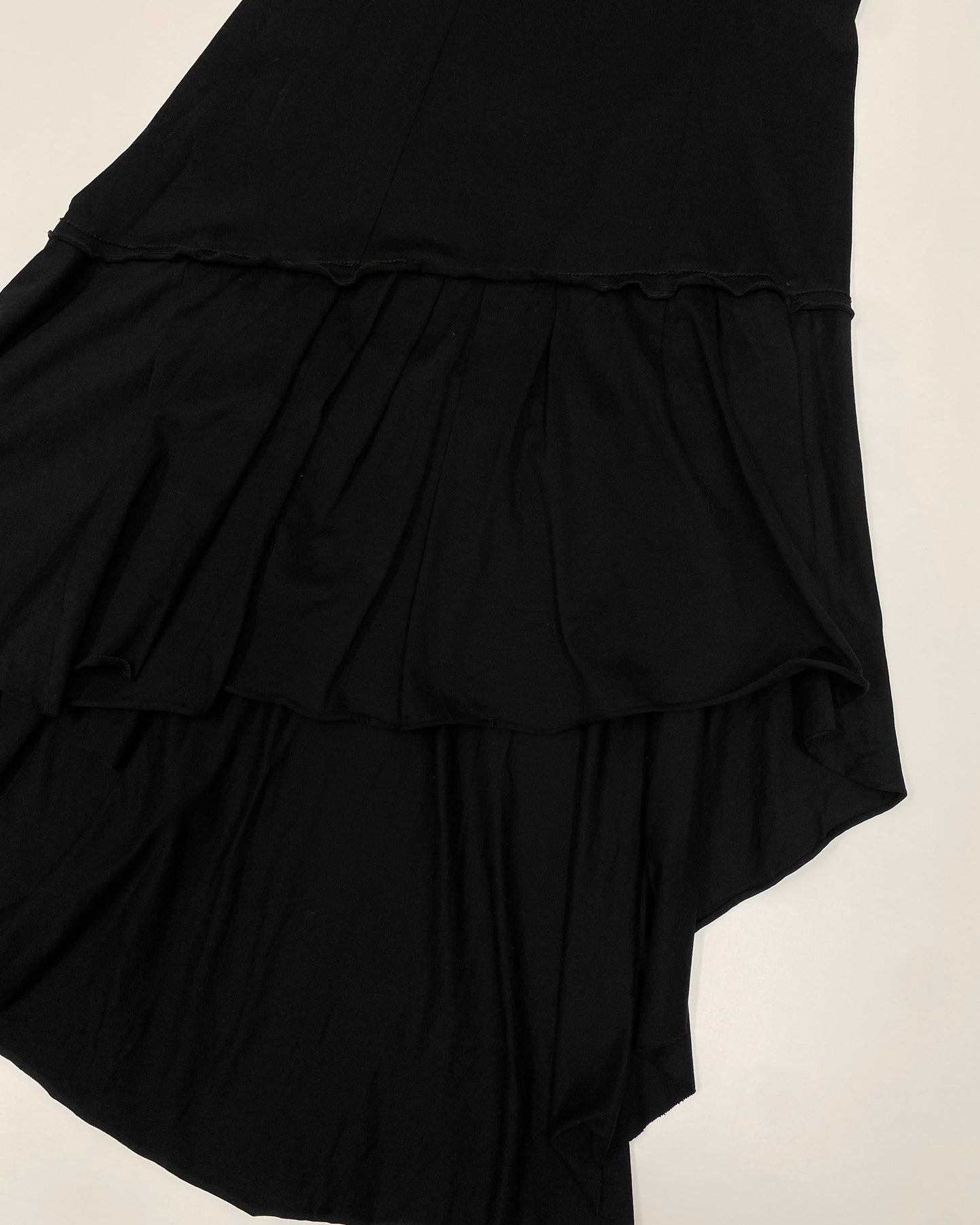 Marithé + François Girbaud 2010s Open Hemd Stretch Knot Tank Dress Black