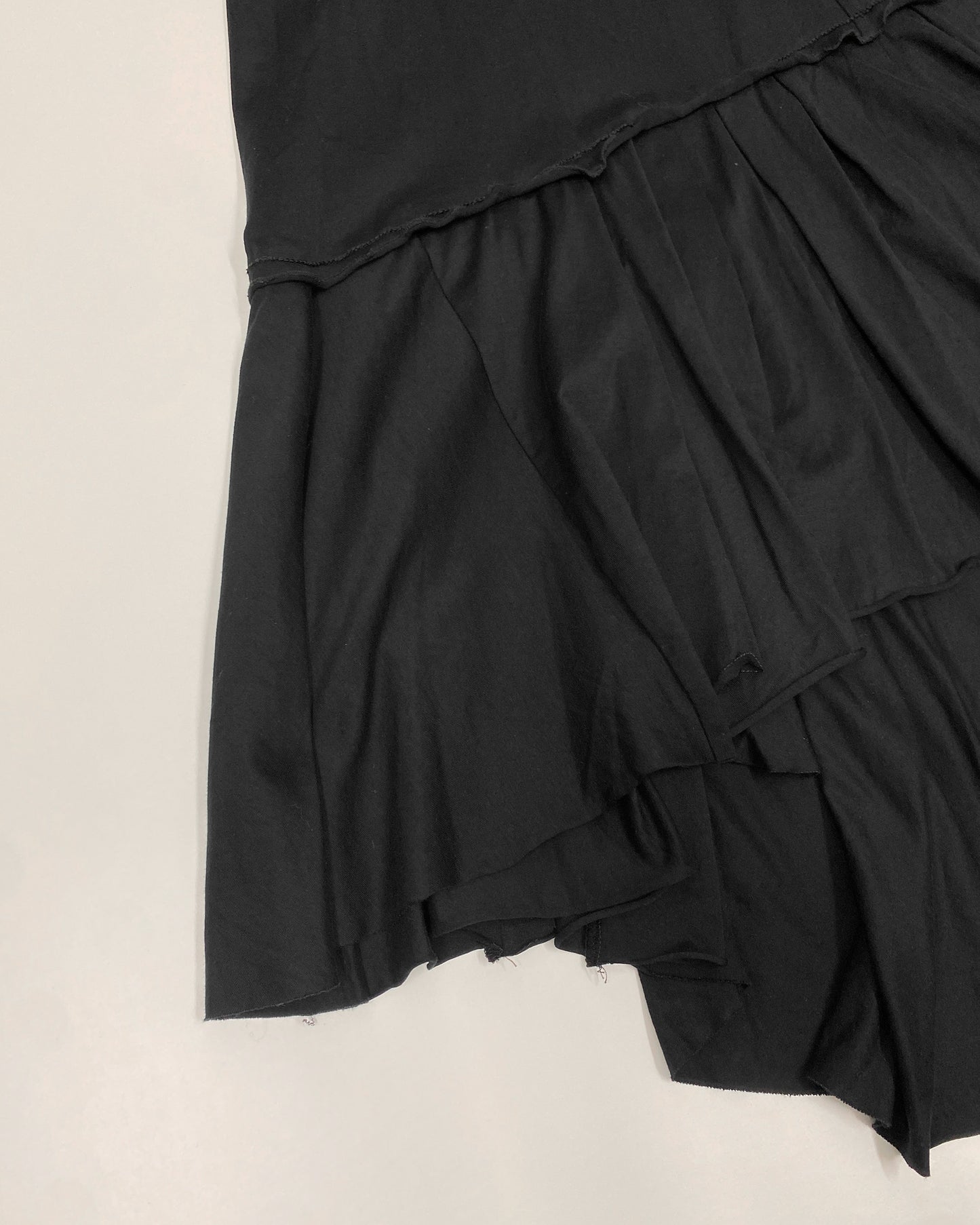 Marithé + François Girbaud 2010s Open Hemd Stretch Knot Tank Dress Black