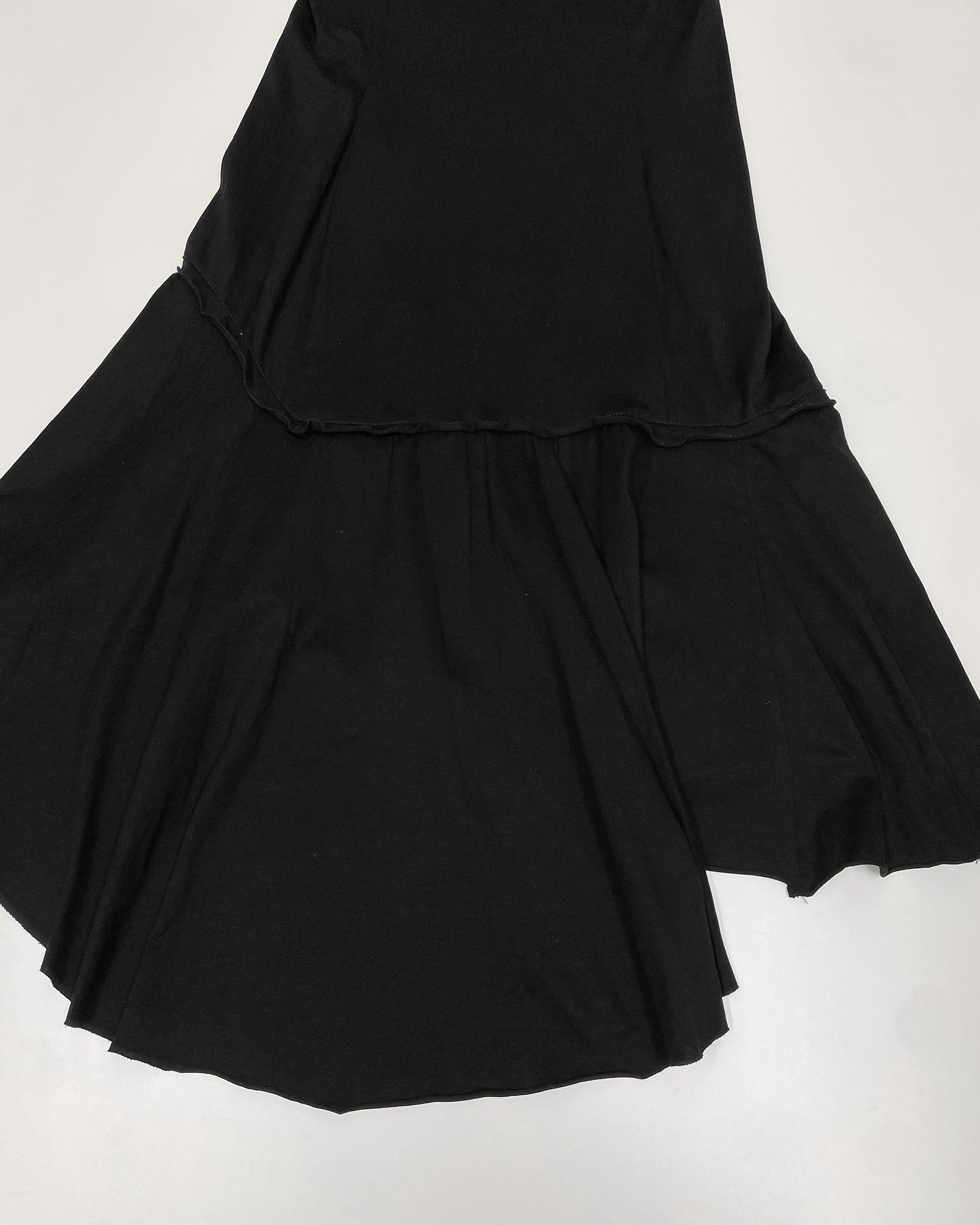 Marithé + François Girbaud 2010s Open Hemd Stretch Knot Tank Dress Black