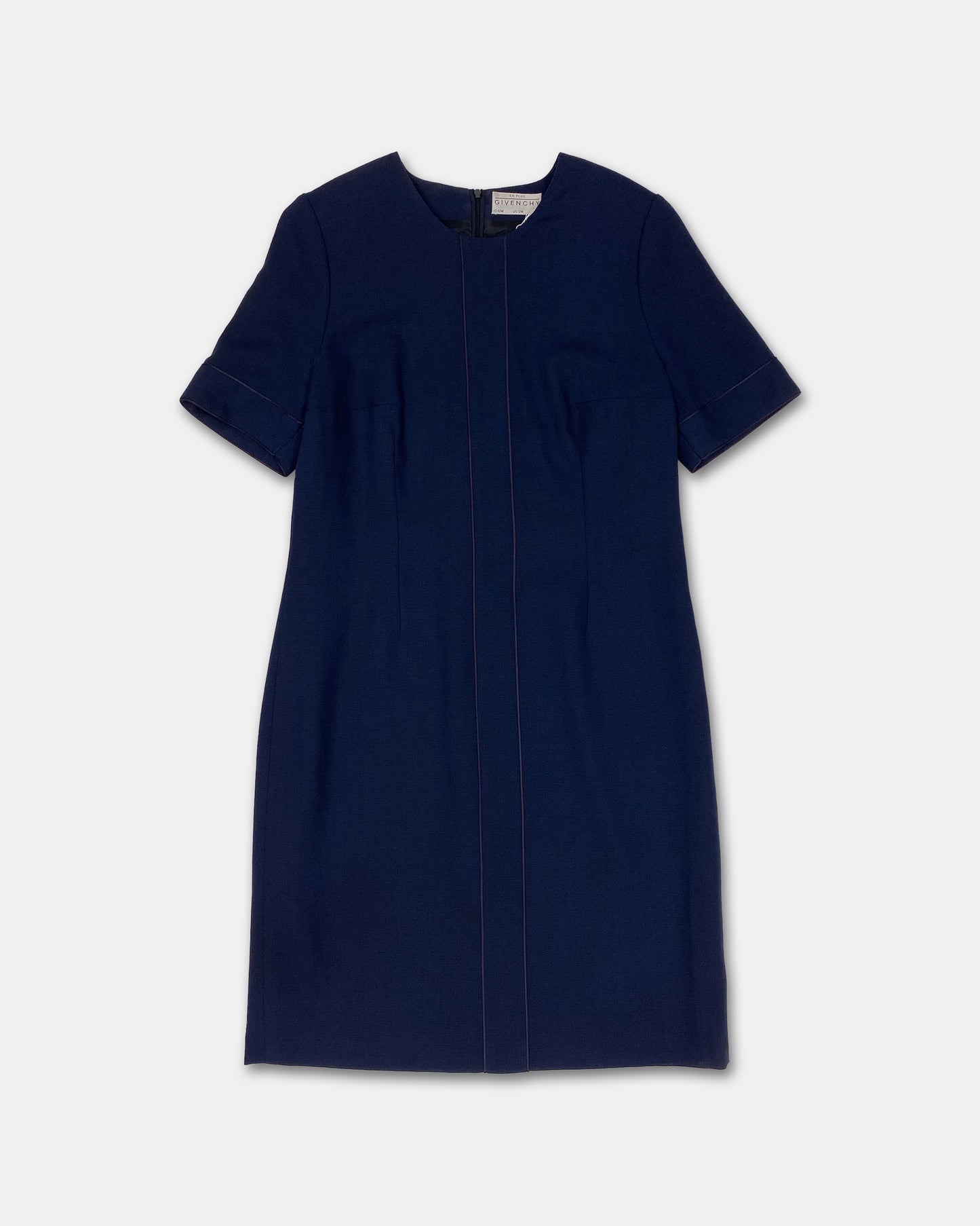 Givenchy en Plus 1980s Formal Dress Navy