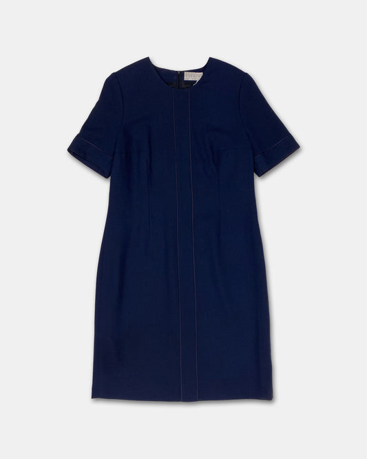 Givenchy en Plus 1980s Formal Dress Navy